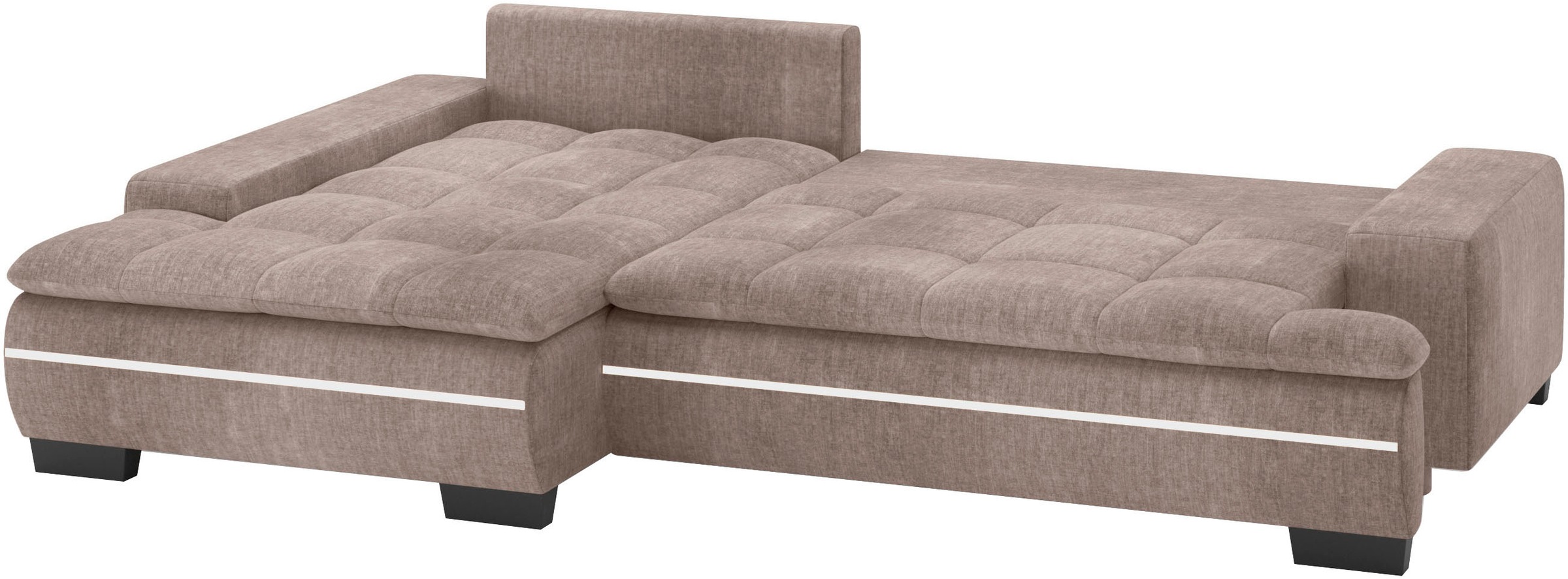 Mr. Couch Ecksofa »Haiti II, L-Form«, RGB-LED Beleuchtung, Kaltschaum, wahlweise mit Bett, Bettkasten