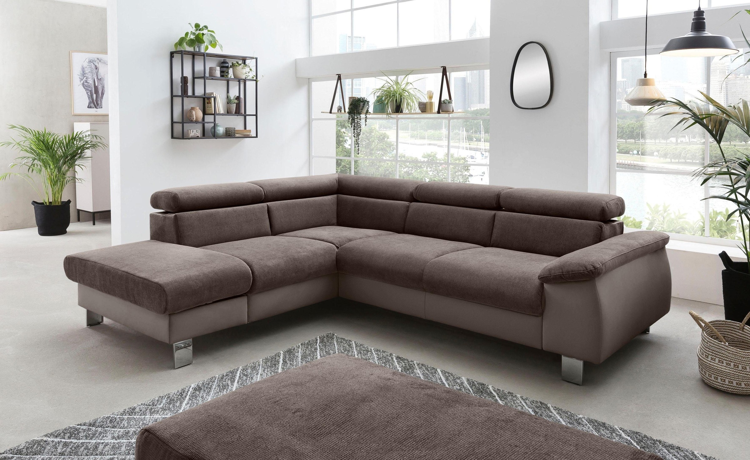 COTTA Polstergarnitur »Komaris L-Form, B: 249 bzw. 100 cm (Set: Ecksofa & H günstig online kaufen