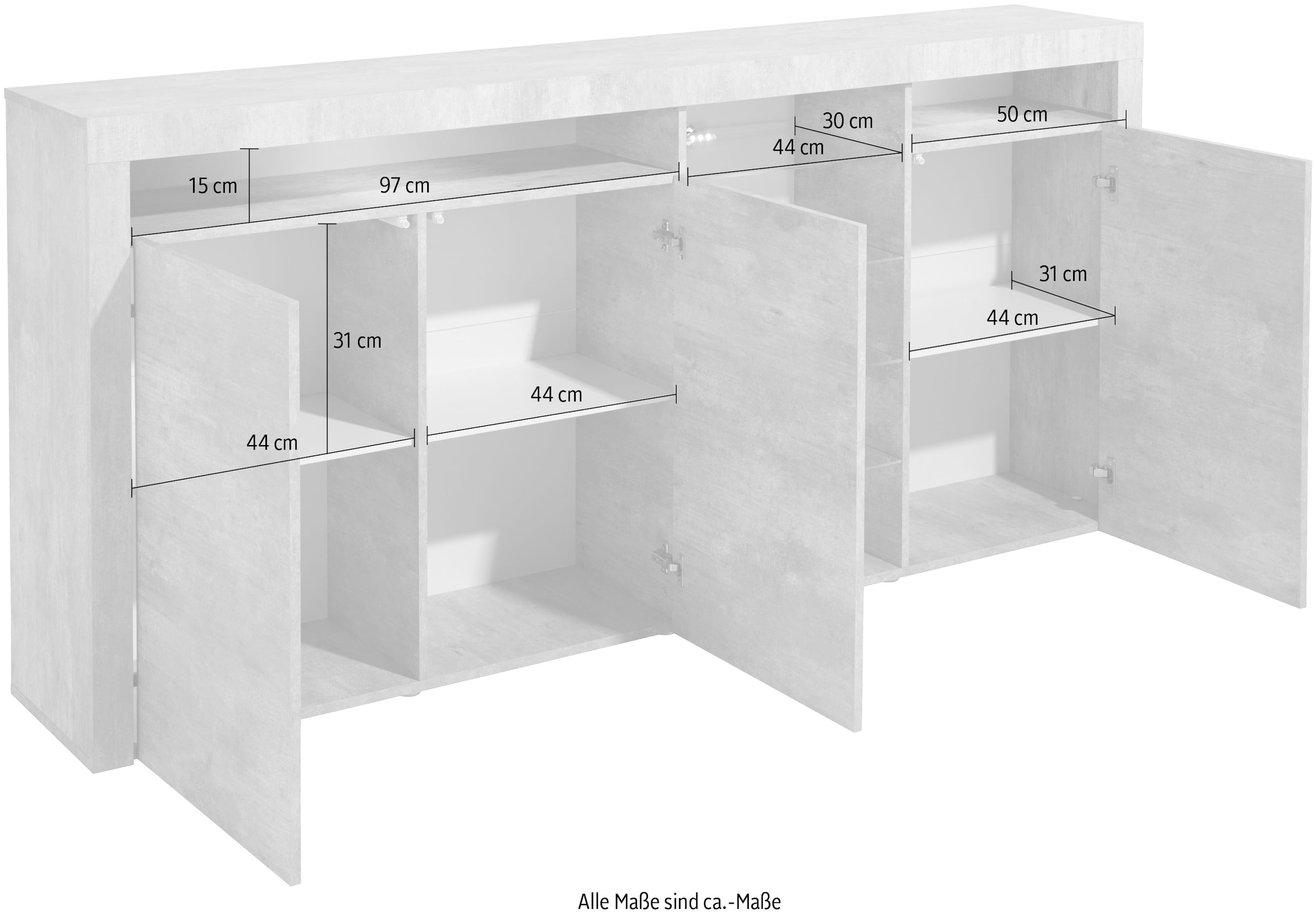 borchardt Möbel Highboard »Santa Fe«, Breite 200 cm