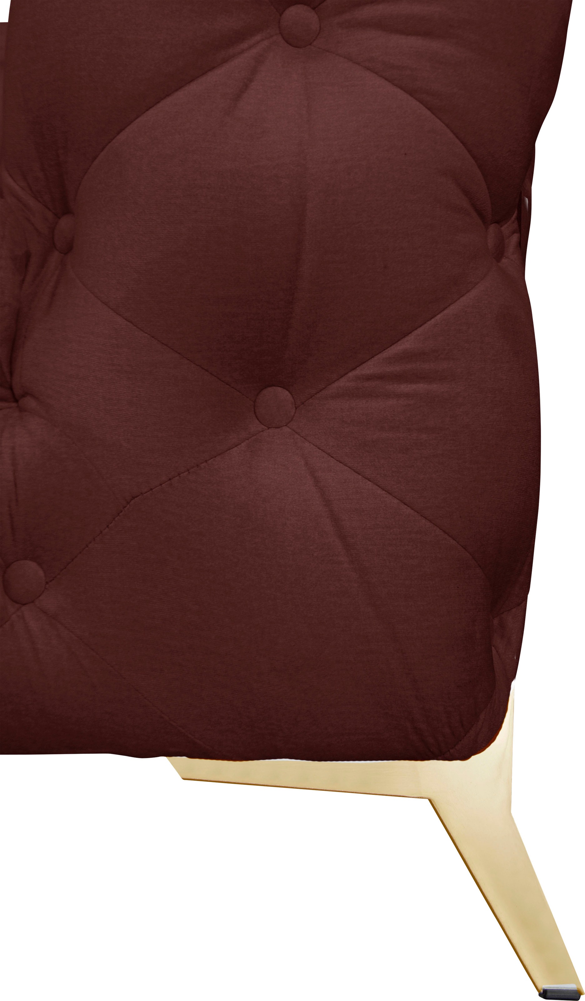 Leonique Chesterfield-Sofa »Amaury L-Form«, Chesterfield-Optik, Breite/Tiefe je 262 cm, Fußfarbe wählbar