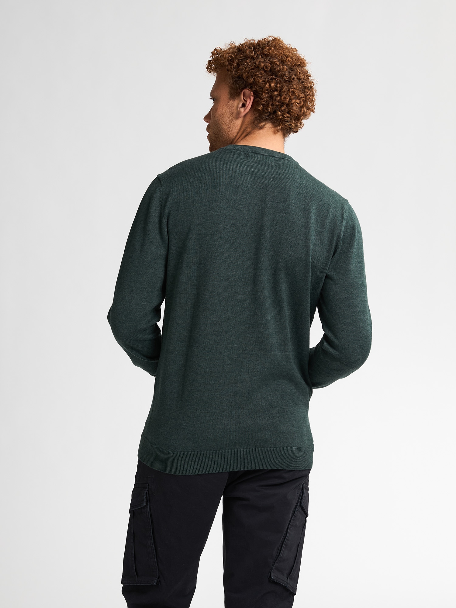 Petrol Industries V-Ausschnitt-Pullover »V-Neck Basi«, Materialmix mit Baumwollanteil