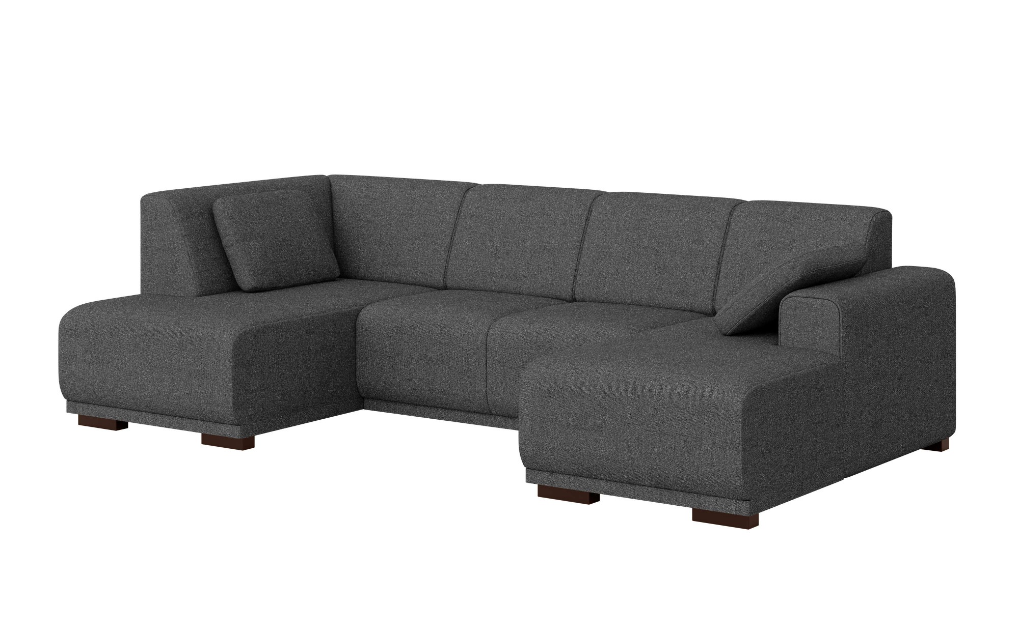Home affaire Wohnlandschaft »BORNHOLM U-Form mit Recamiere rechts/links, B/T/H: 300/162/85 cm«, U-Form mit Wellenunterfederung, Recamiere rechts oder links bestellbar