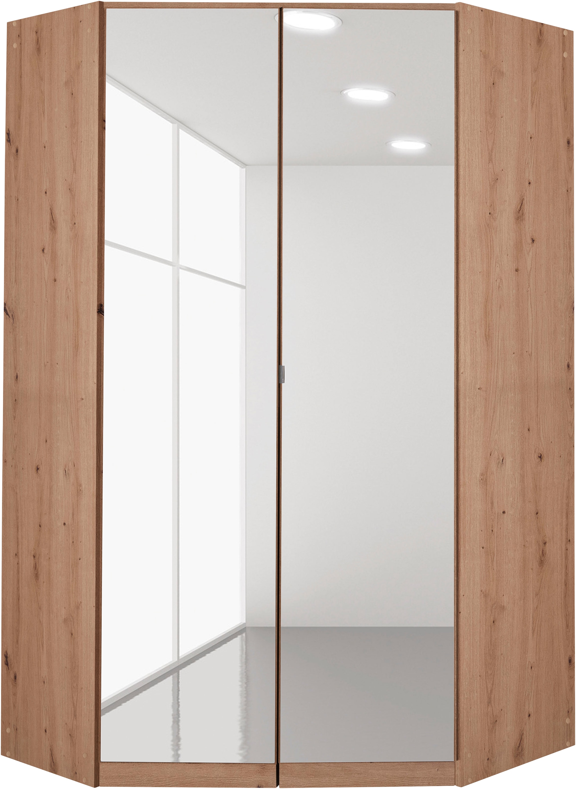 INOSIGN BY RAUCH Eckschrank »Kleiderschrank Schrank Garderobe Wäscheschrank VANDOR«, voll ausgestattet, viel Stauraum, Spiegel vollflächig MADE IN GERMANY