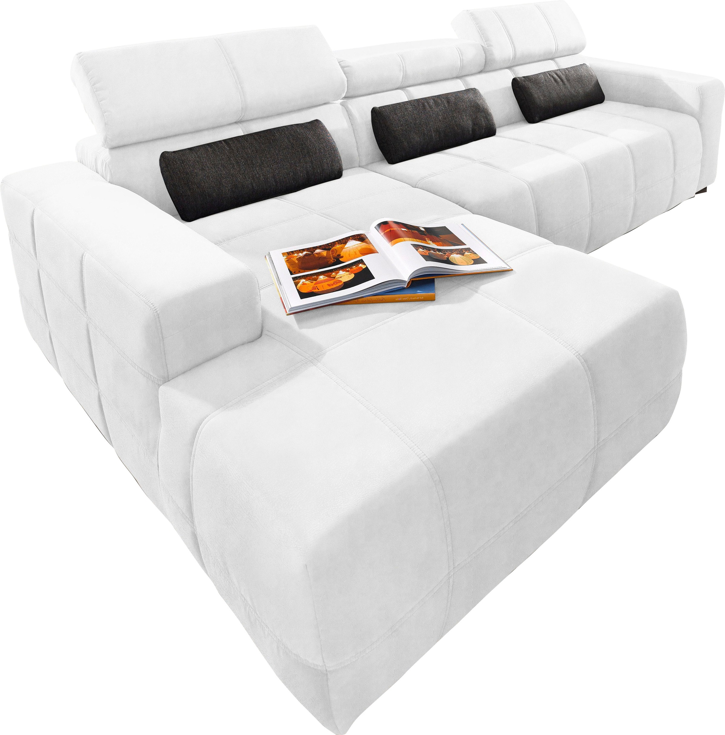 DOMO collection Ecksofa »Brandon B/T/H: 289/177/80 cm, whlw. mit Sitztiefen günstig online kaufen
