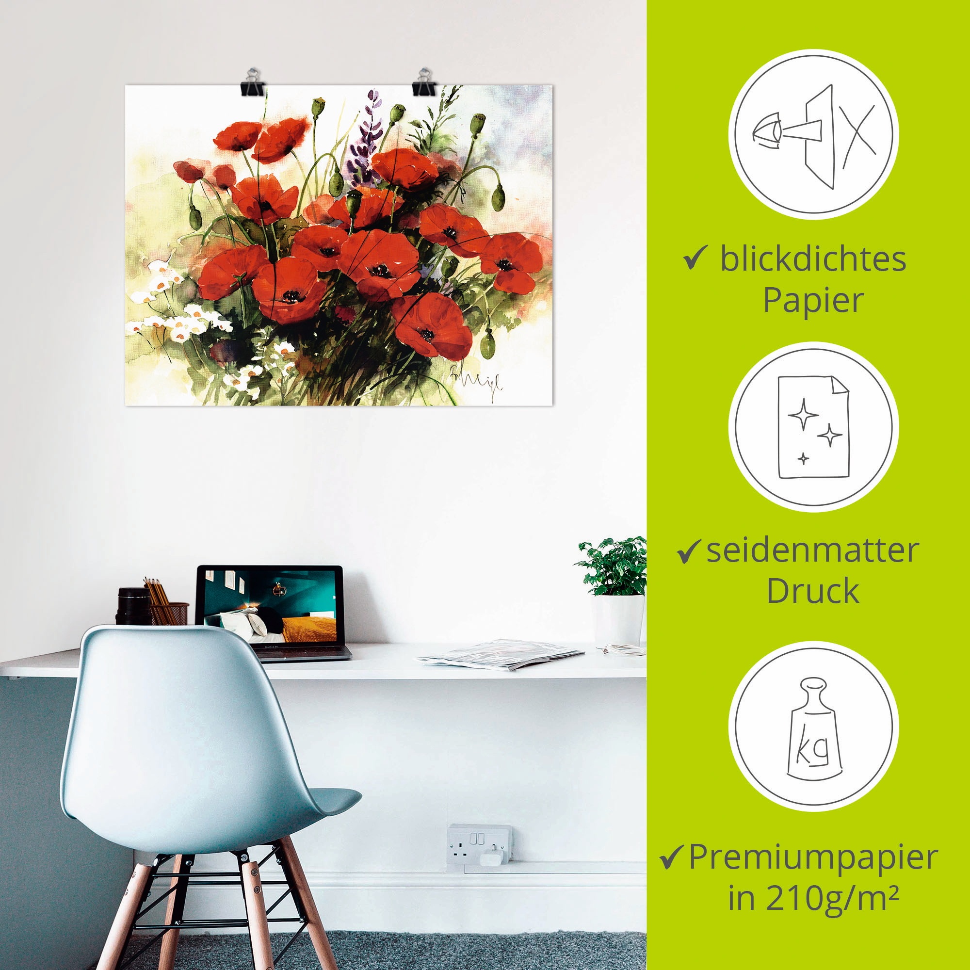 Artland Wandbild »Blumen Zusammenstellung III« Blumen 1 Stk. tlg. als Leinwandbild, Poster in verschied. Größen