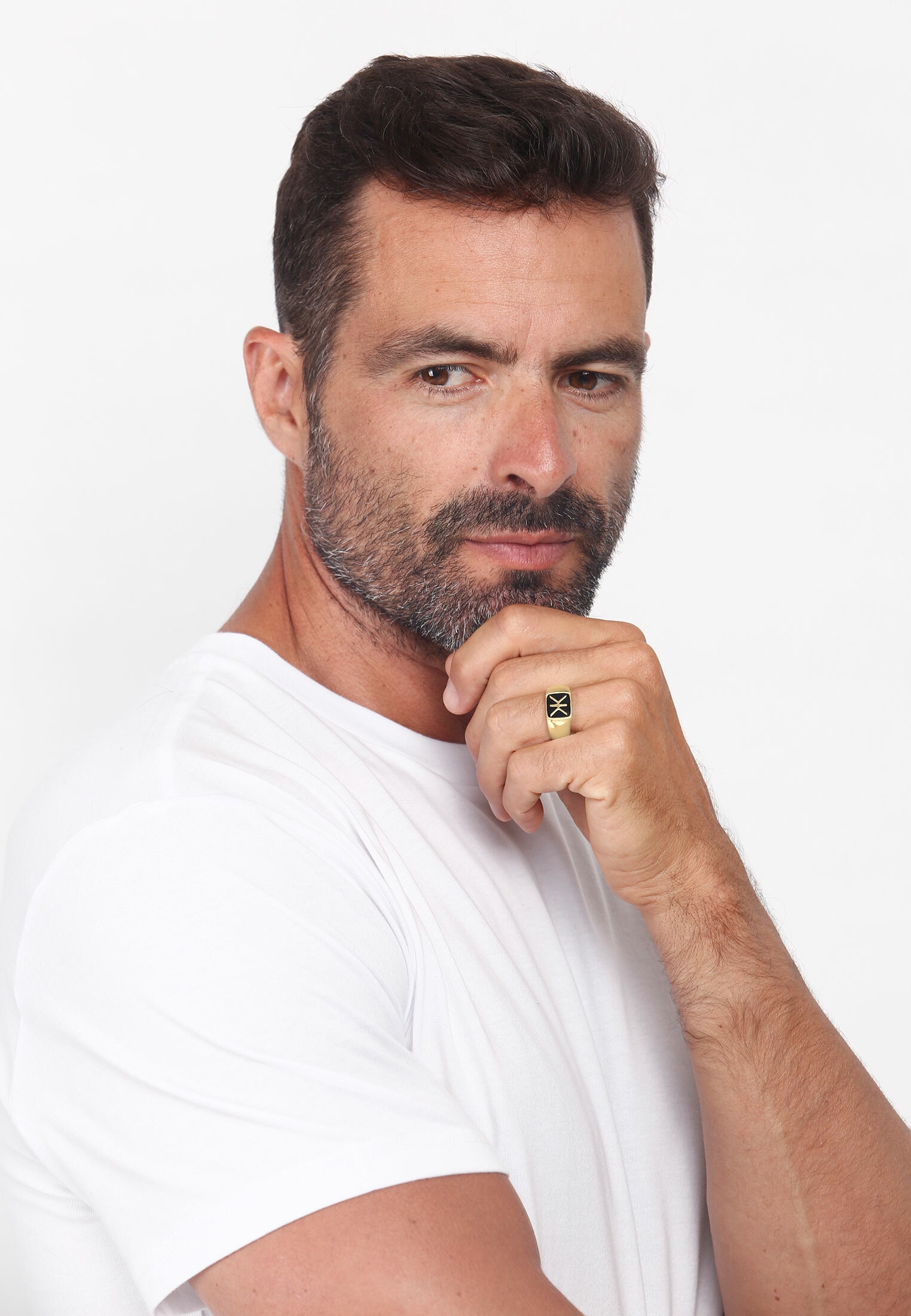 Kuzzoi Siegelring »Herren Siegelring Emaille Logo Basic 925 Silber«