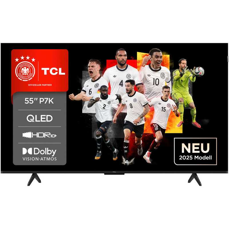 TCL QLED-Fernseher »55P71KX1« 139 cm/55 ′′ Smart-TV Multi-HDR, Dolby Vision, Smart TV, Airplay2, Dolby Atmos, Game Master schwarz Smart TV: Google...