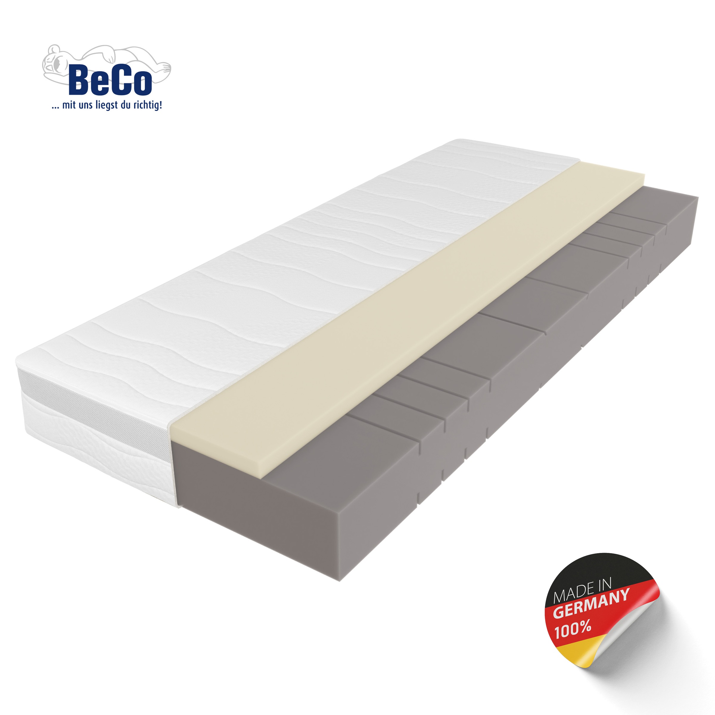 Beco Hybridschaum-Matratze »Feel Like Latex ONE KS« 21 cm hoch 1 Stk. tlg. günstig online kaufen