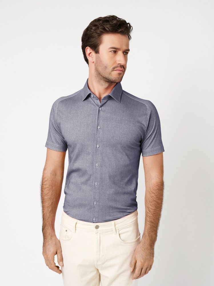 DESOTO Kurzarmhemd »Casual Kent 1/2« Jerseyhemd, slim fit