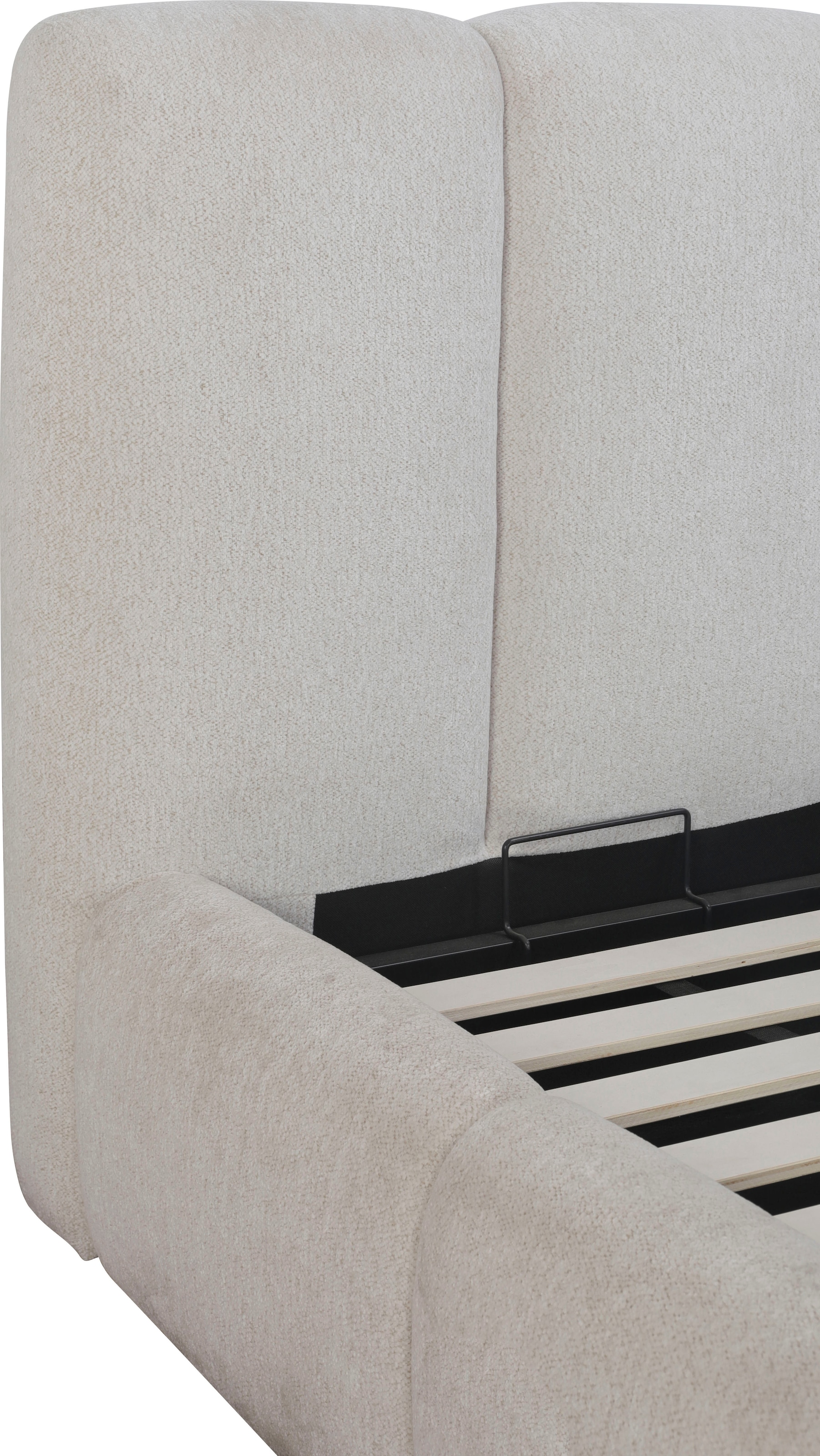 Home affaire Polsterbett »MERLINDA in der Breite 180cm, inkl. Lattenrost und Bettkasten« gepolstertes Kopfteil und Rahmen, Bezug im Chenillecharakter