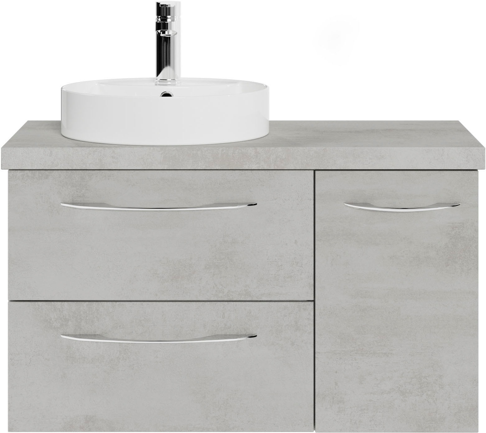 Saphir Waschtisch »Serie 4035 Keramik-Aufsatzbecken mit Unterschrank, 88 cm günstig online kaufen