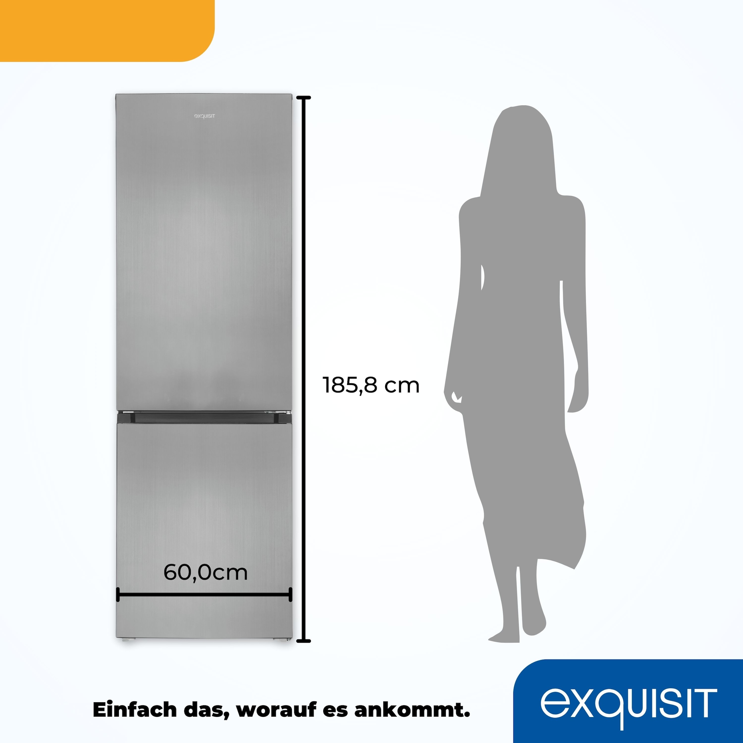 exquisit Kühl-/Gefrierkombination »KGC320-95-E-040C«, 315 Liter Nutzinhalt, Elektronische Steuerung