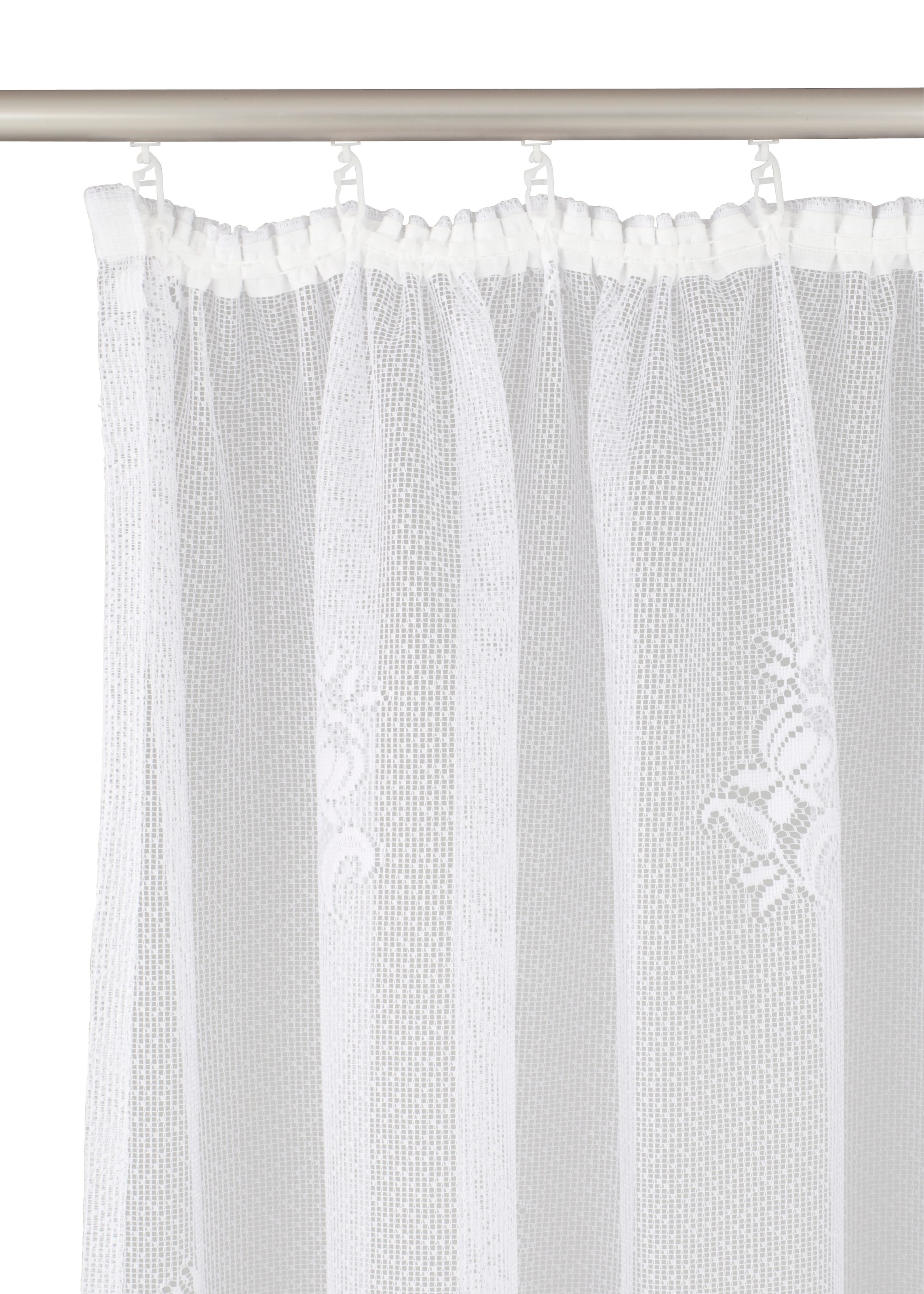Weckbrodt Gardine »Montello«, (1 St.), Jacquard, strukturiert, Allover,floral,halbtransparent, Bordüre, Store