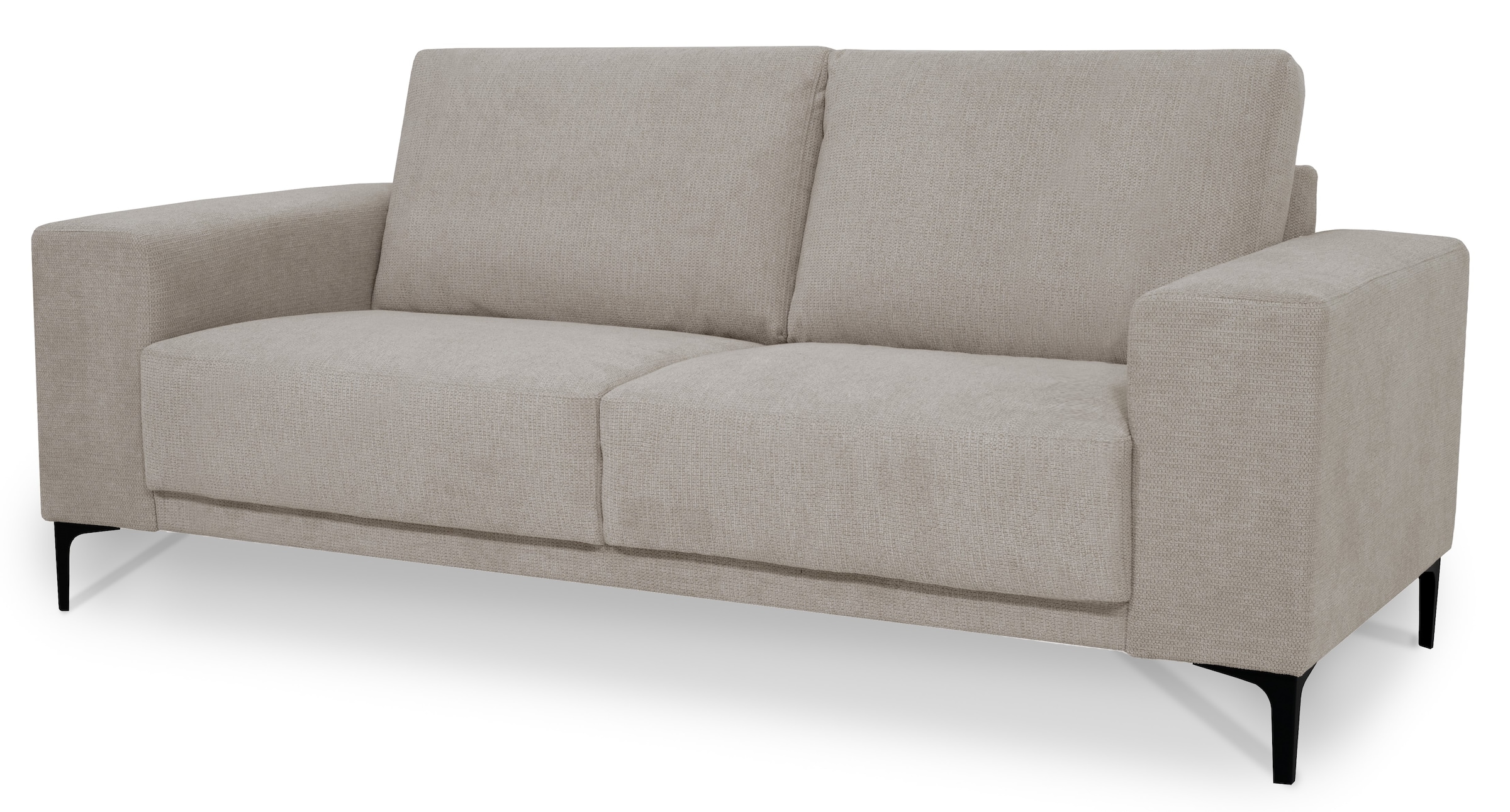 Places of Style 2-Sitzer »Xander«, Breite 164 cm, Webstoff, Soft-Touch Chenille, schwarze Metallfüßen
