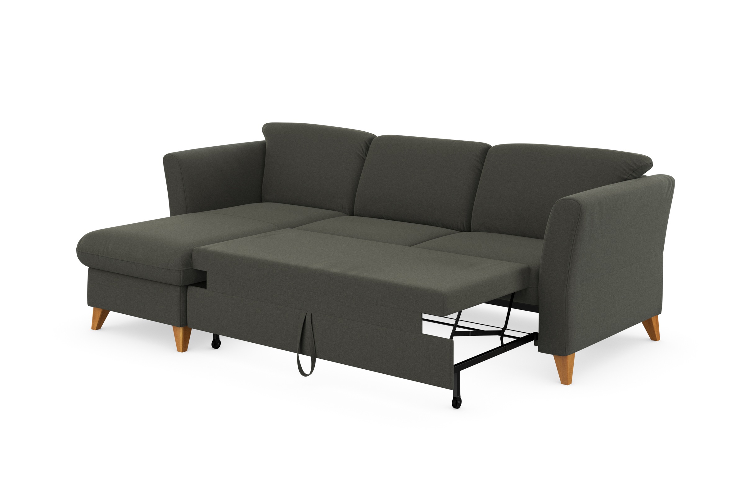 Home affaire Ecksofa »Trelleborg L-Form«, Federkern-Polsterung, wahlweise mit Bettfunktion und Bettkasten