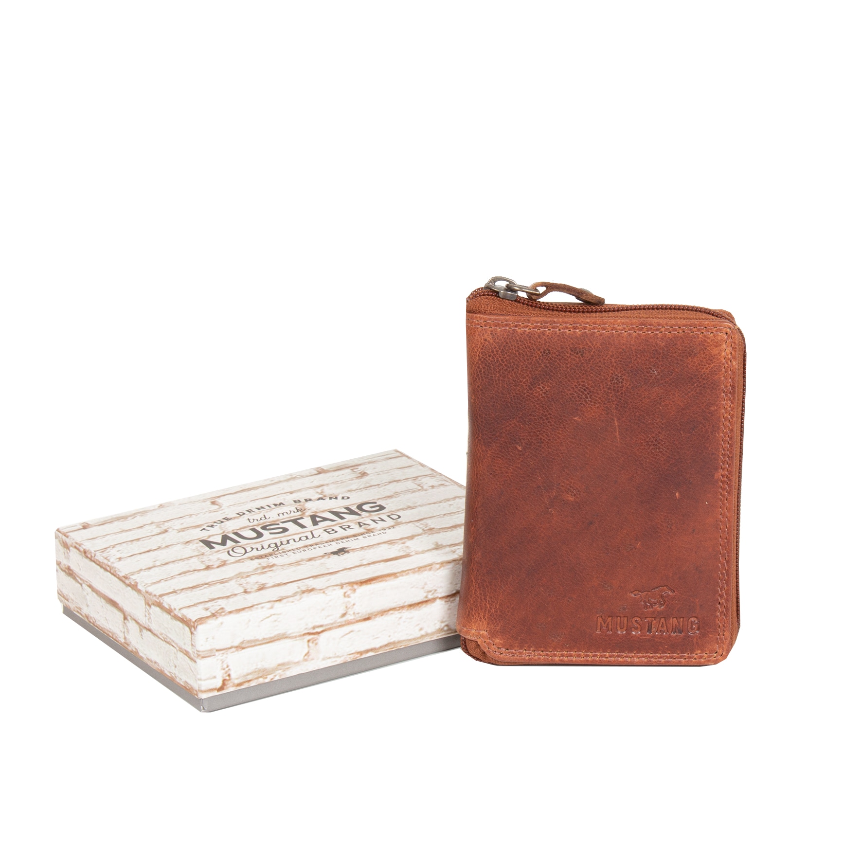 MUSTANG Geldbörse »Udine« , Men Geldbeutel, Portemonnaie mit Logoprägung und Used Look