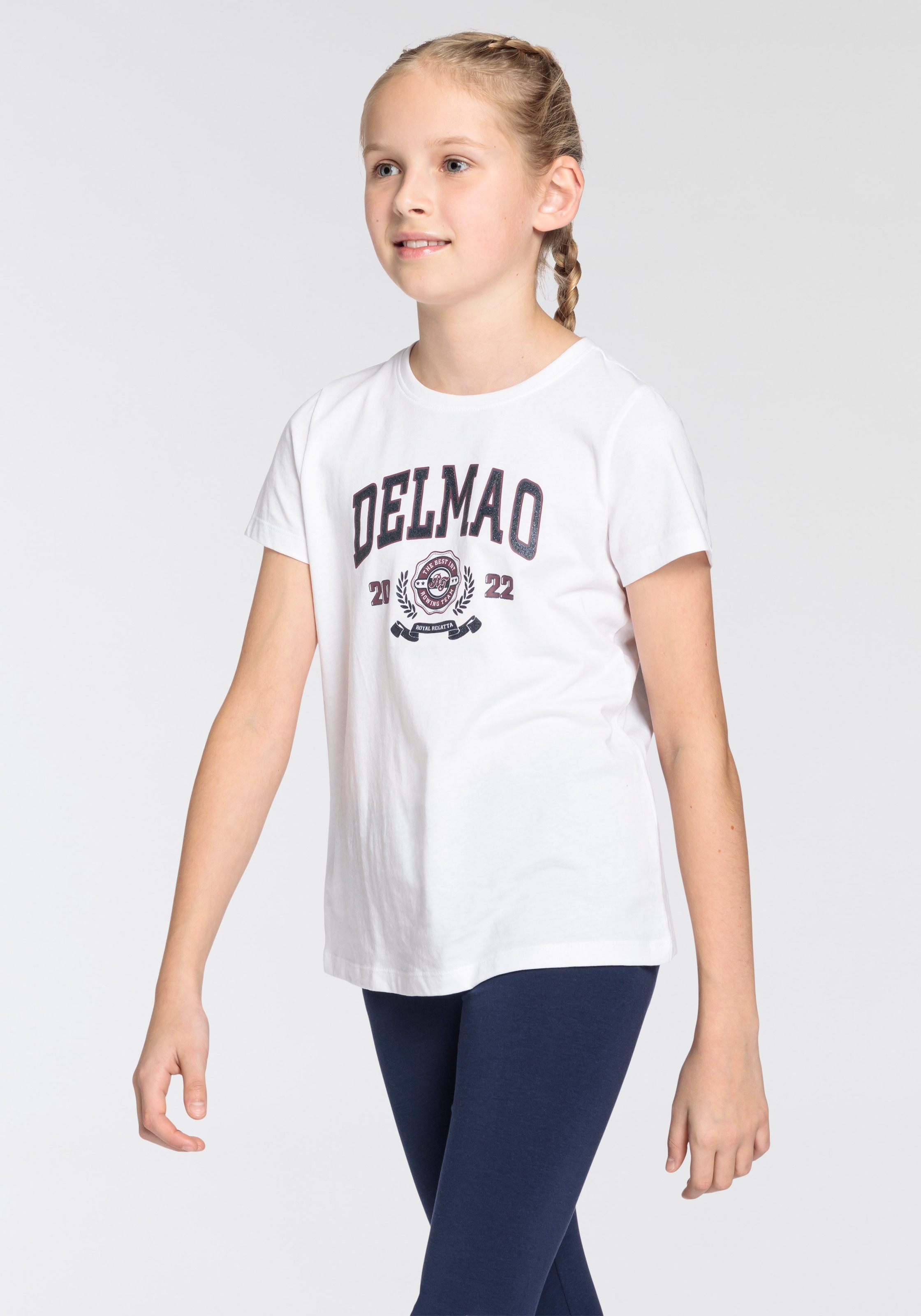 DELMAO T-Shirt »für Mädchen«, Delmao-Logo-Print online großem bestellen mit