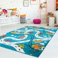 Carpet City Kinderteppich »Moda Kids 1511«, rechteckig, 11 mm Höhe, Kinder Straßen-Spiel-Teppich, Kurzflor