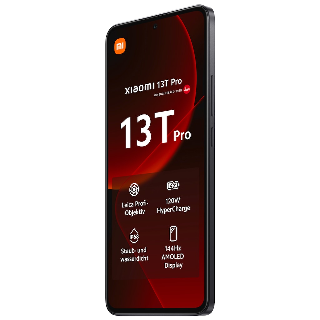 Xiaomi Smartphone »13T Pro mit 12GB RAM + 512GB internem Speicher«, Schwarz, 16,94 cm/6,67 Zoll, 512 GB Speicherplatz, 50 MP Kamera, 16,94 cm (6,67 Zoll) 144 Hz CrystalRes AMOLED Display