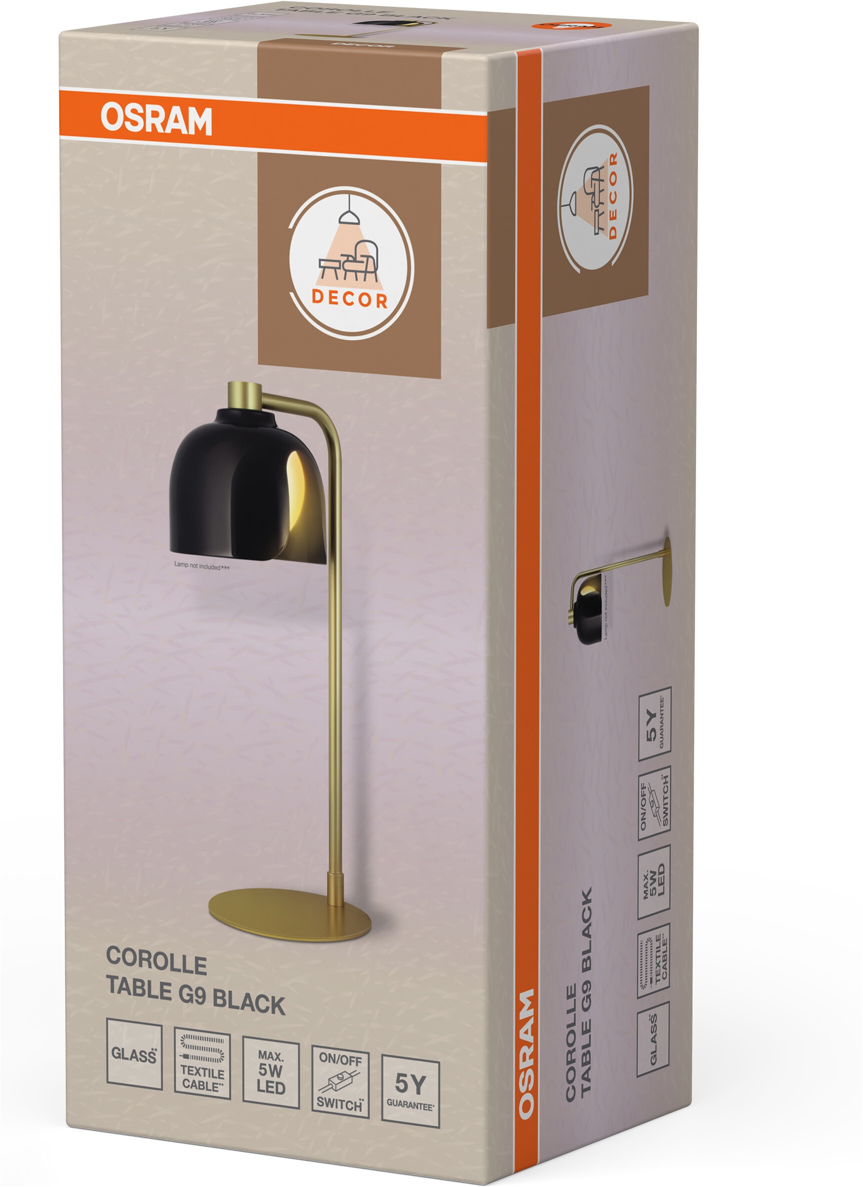Osram Tischleuchte »Decor Corolle« G9 1 Stk. Fassung G9, Stahl und Glas