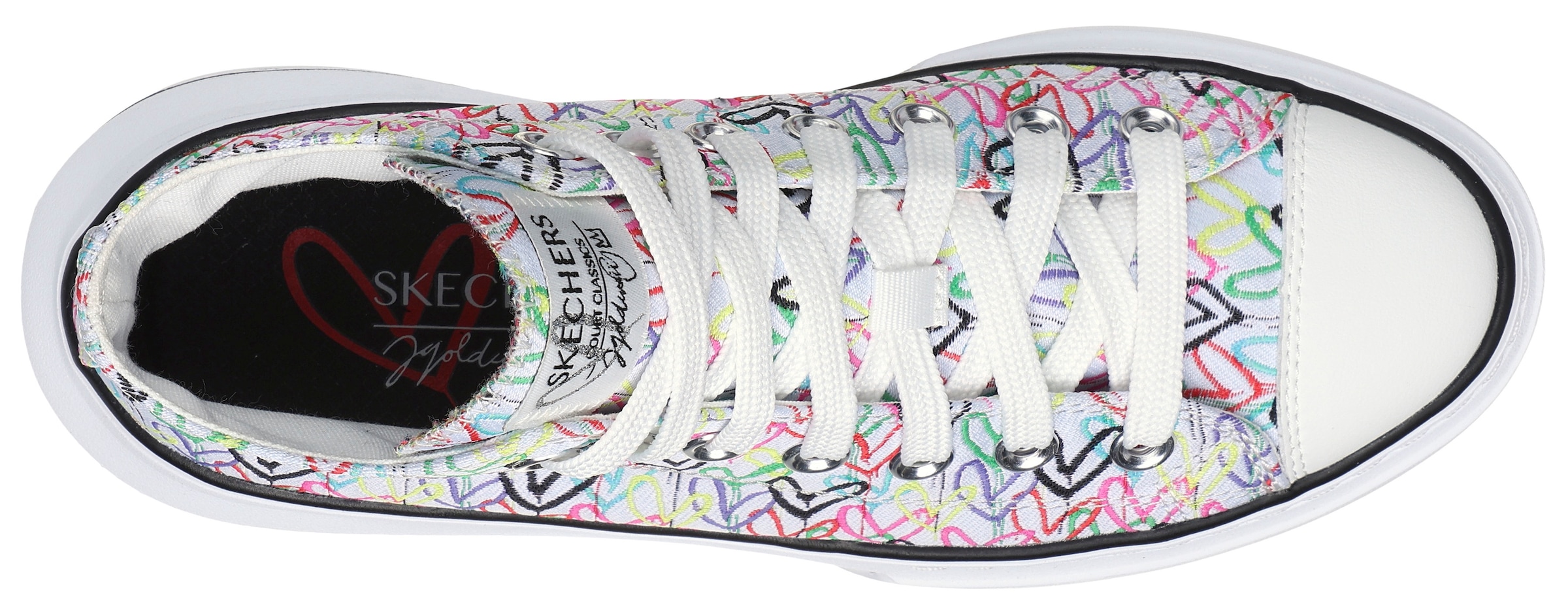 Skechers Sneaker »CORDOVA CLASSIC-LOVE LETTERS«, mit süßem Herzchenprint, Freizeitschuh, Halbschuh, Schnürschuh