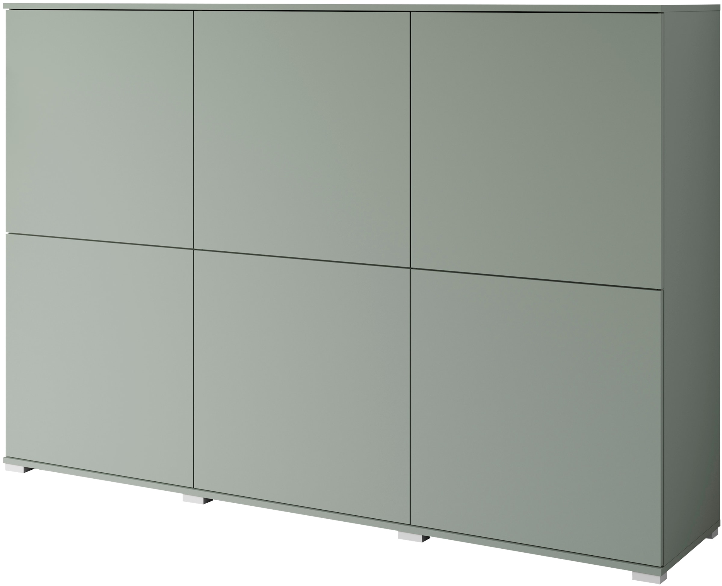 INOSIGN Highboard »Kenia, moderne grifflose Hochkommode mit 6 Türen, Breite 180 cm«, (1 St.), Push-to-Open-Fronten, höhenverstellbaren Einlegeböden