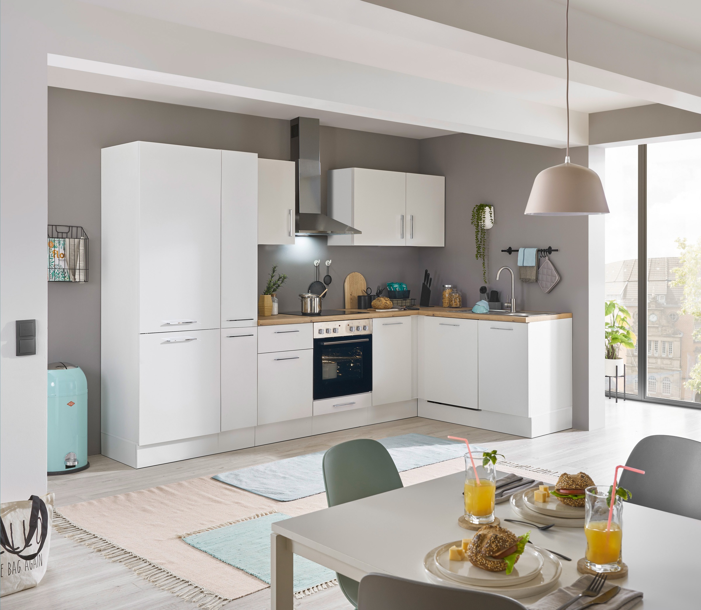 BASIC by Balculina Winkelküche "Turin" Stellbreite 310x175 cm, wahlweise mi günstig online kaufen