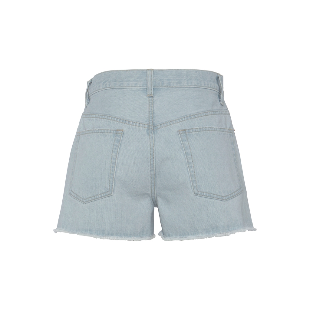 Buffalo Jeansshorts, mit Used-Effekten, kurze Hose aus Baumwolle