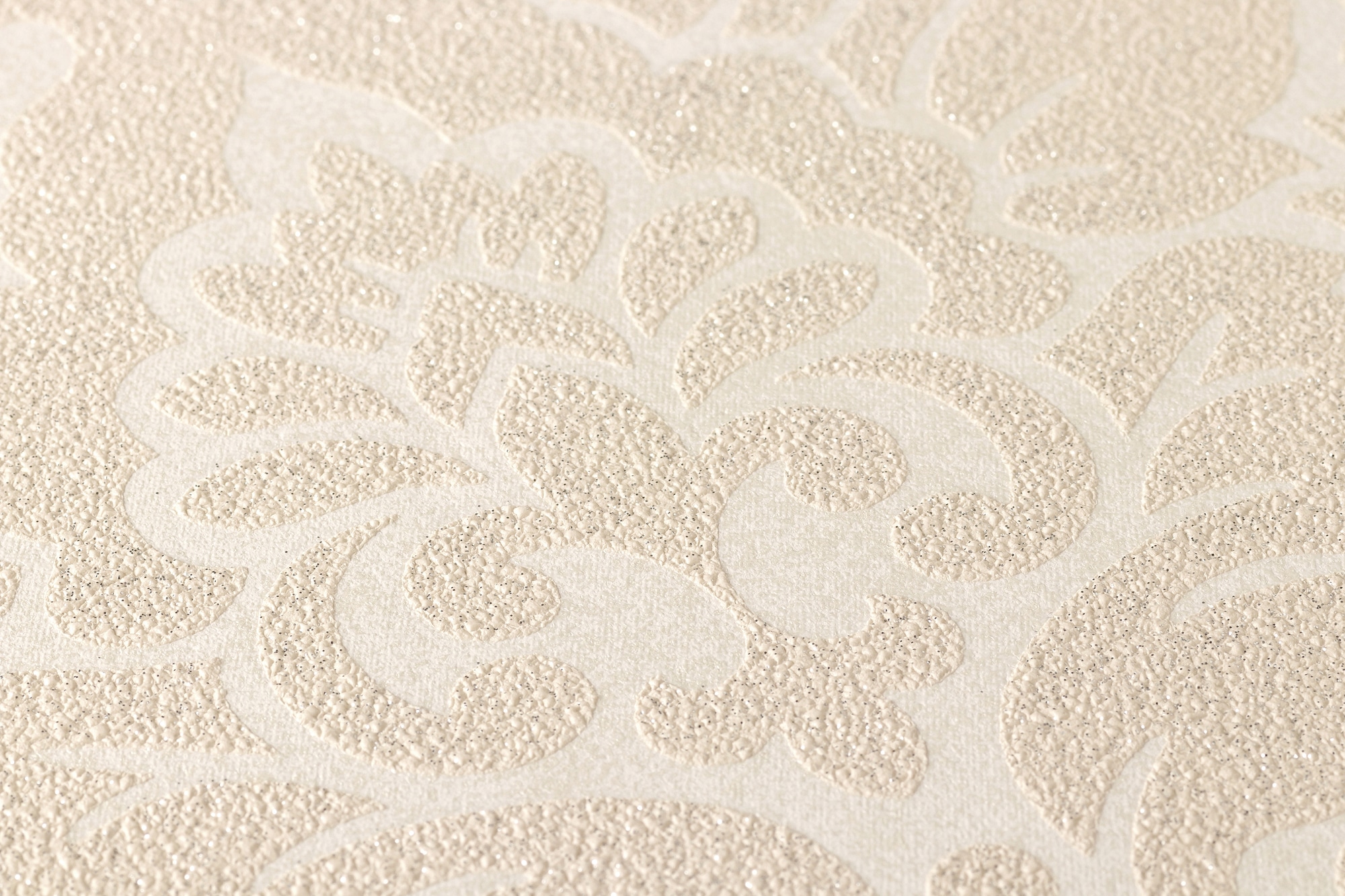living walls Vliestapete »Trendwall mit Ornamenten barock«, Barock-ornamental-gemustert, Glitzertapete Ornament Tapete Barock Tapeten Wohnzimmer Schlafzimmer