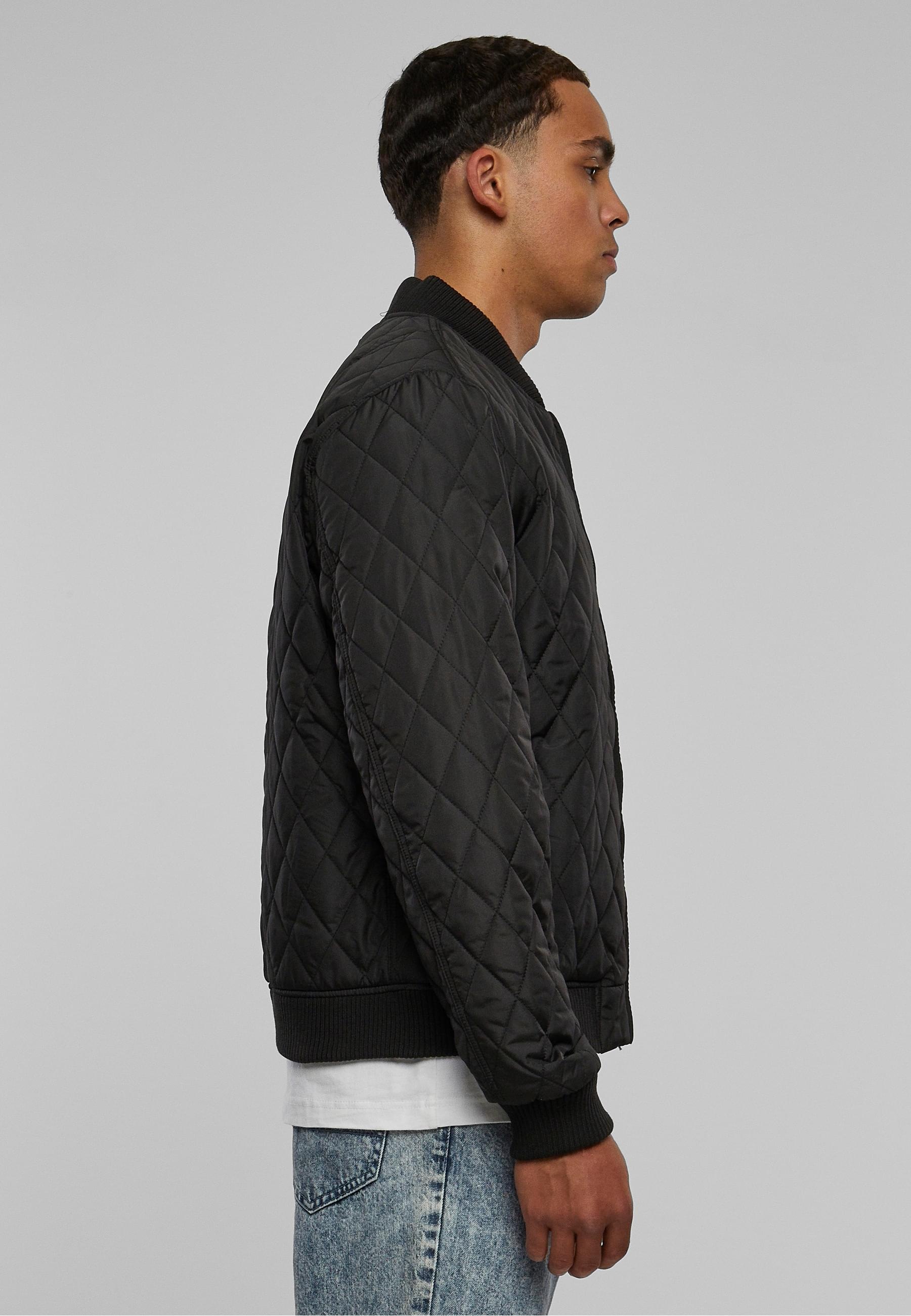 URBAN CLASSICS Allwetterjacke »Urban Classics Herren Diamond Quilt Jacket« 1 Stk. tlg. ohne Kapuze