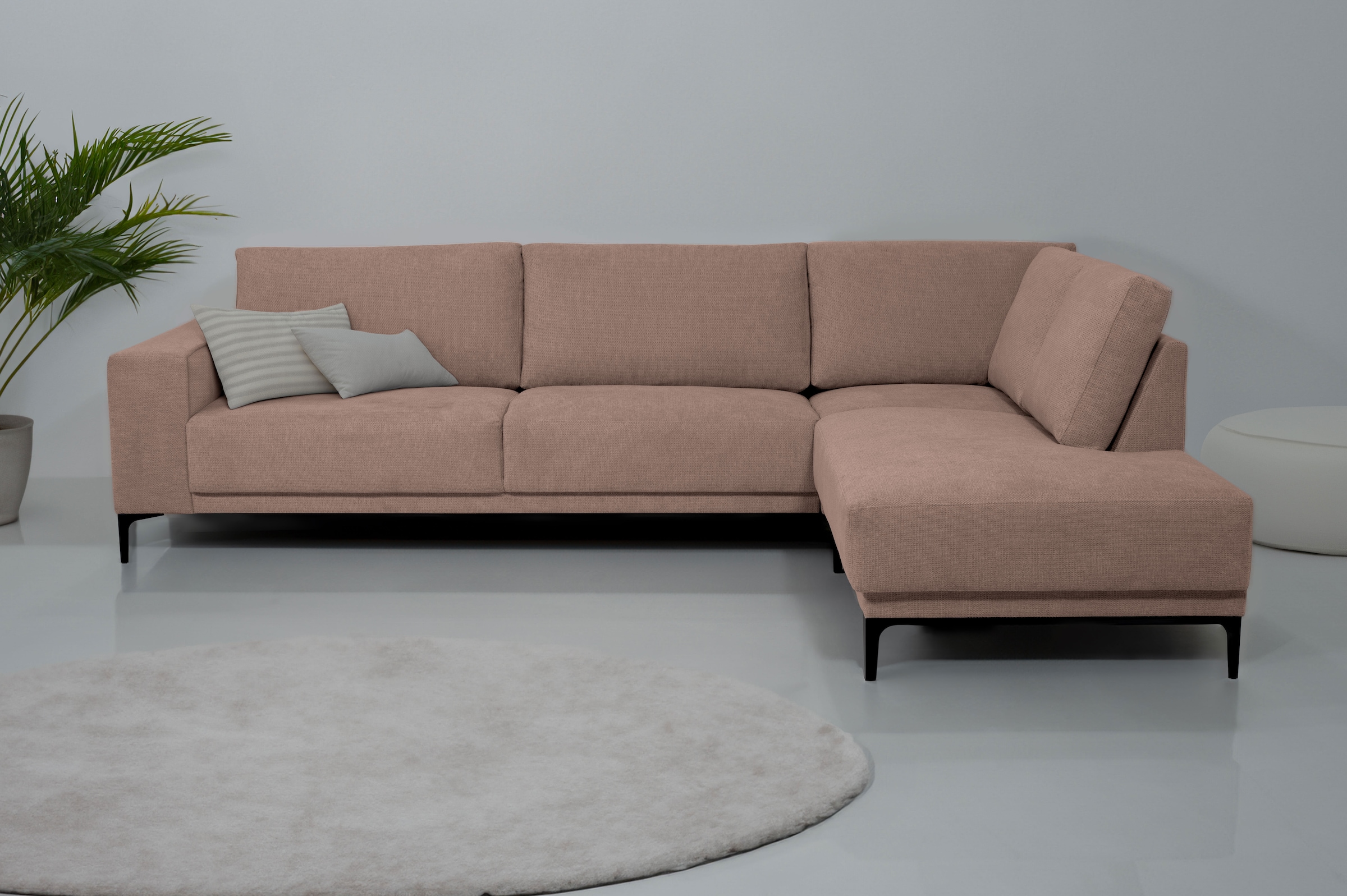 Places of Style Ecksofa »Xander, L-Form,«, Breite 289 cm, Webstoff, Soft-To günstig online kaufen