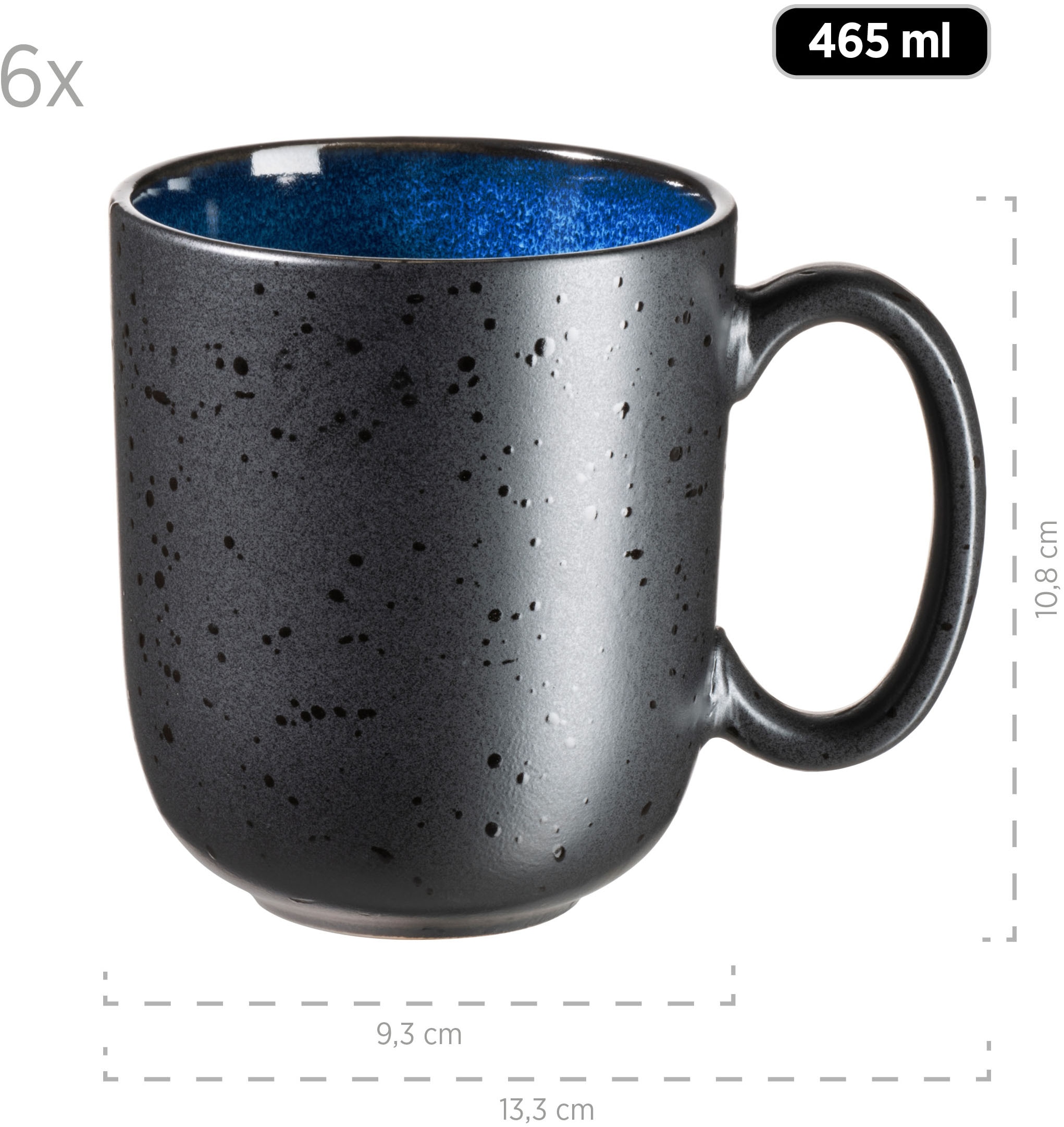 MÄSER Frühstücks-Geschirrset »NIARA, Frühstücks Set, Steinzeug« Geschirr-Set, Service