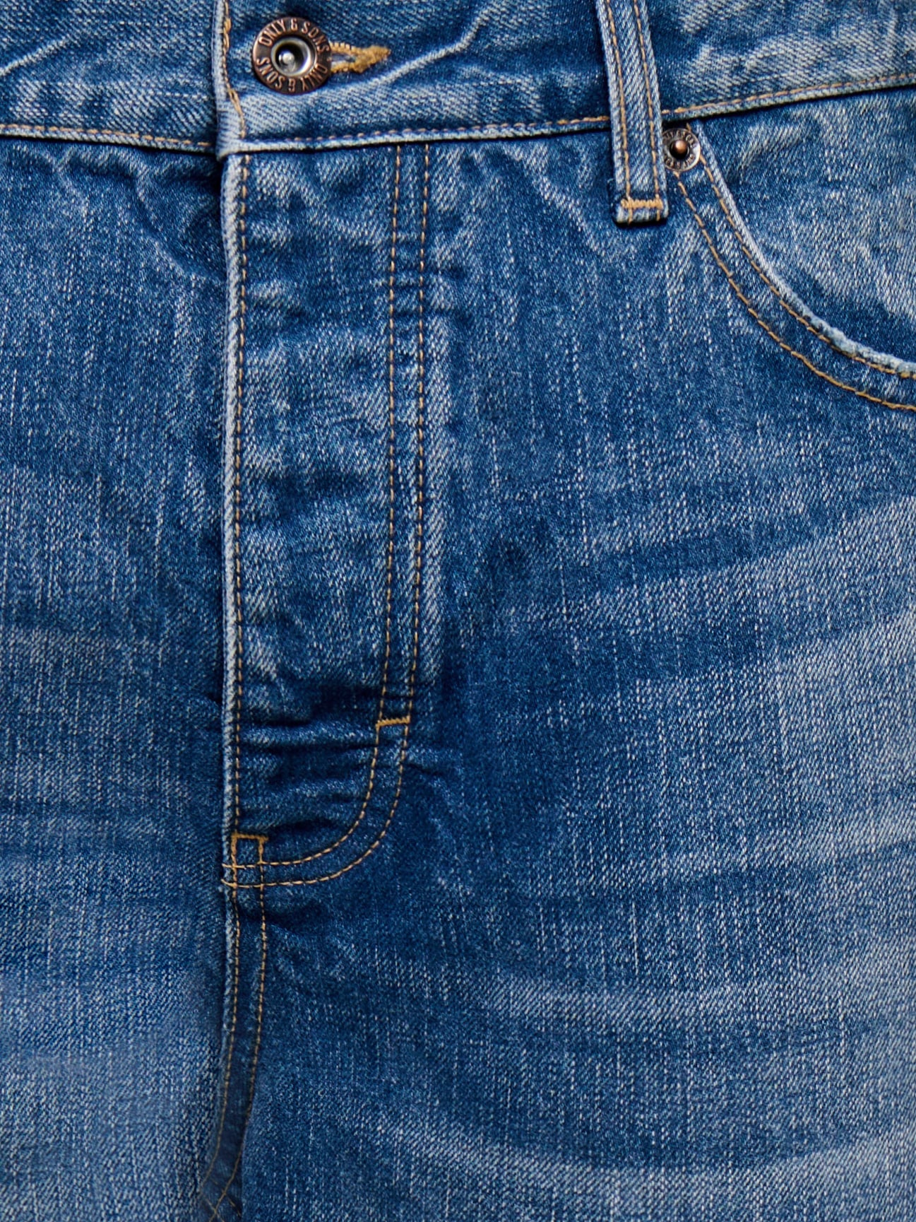 ONLY & SONS »ONSFADE LOOSE BOX TAI DNM MU OTL« Baumwolle, relaxed fit