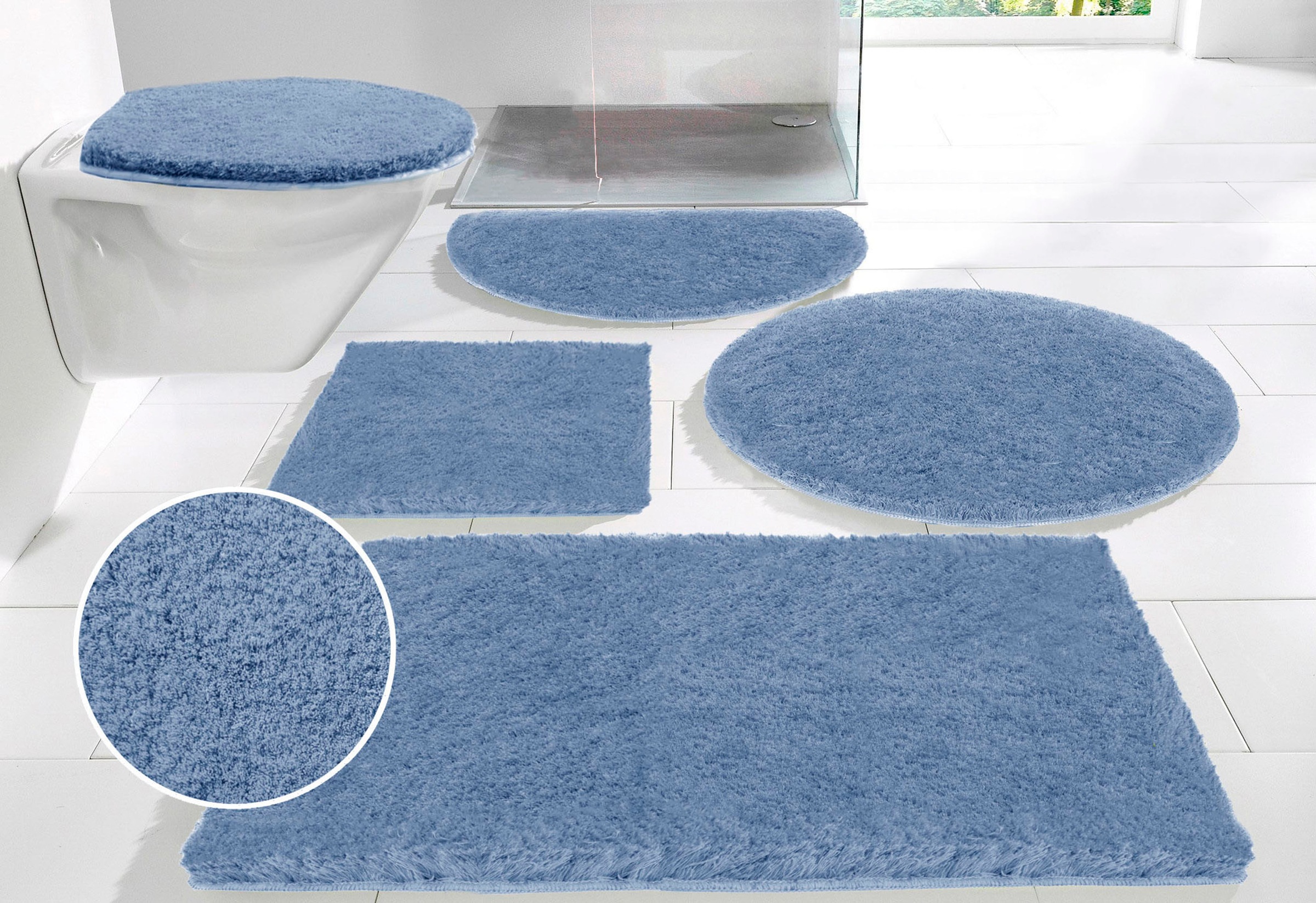 my home Badematte »Porto, sehr feiner Flor«, rutschhemmend beschichtet, fuß günstig online kaufen