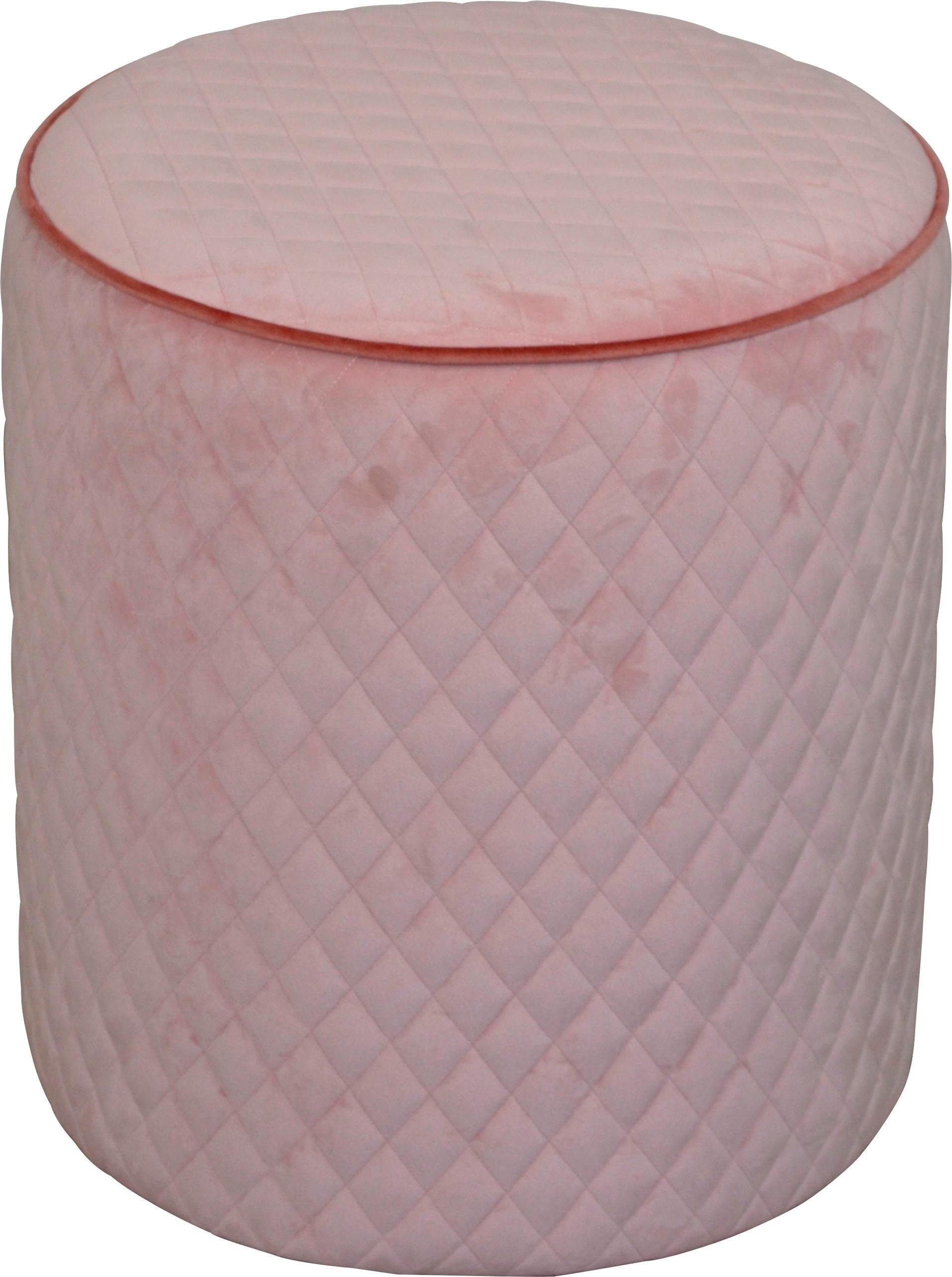 HOME AFFAIRE Hocker 1 Stk. tlg. rosa