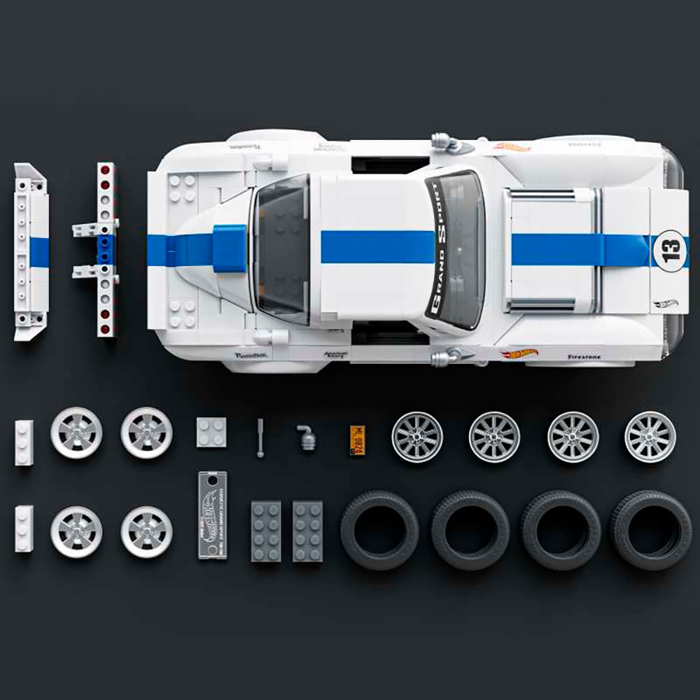 Mattel® Modellbausatz »Mattel Brick Shop Hot Wheels, ELITE SERIES CORVETTE«, (918 St.), 1:16