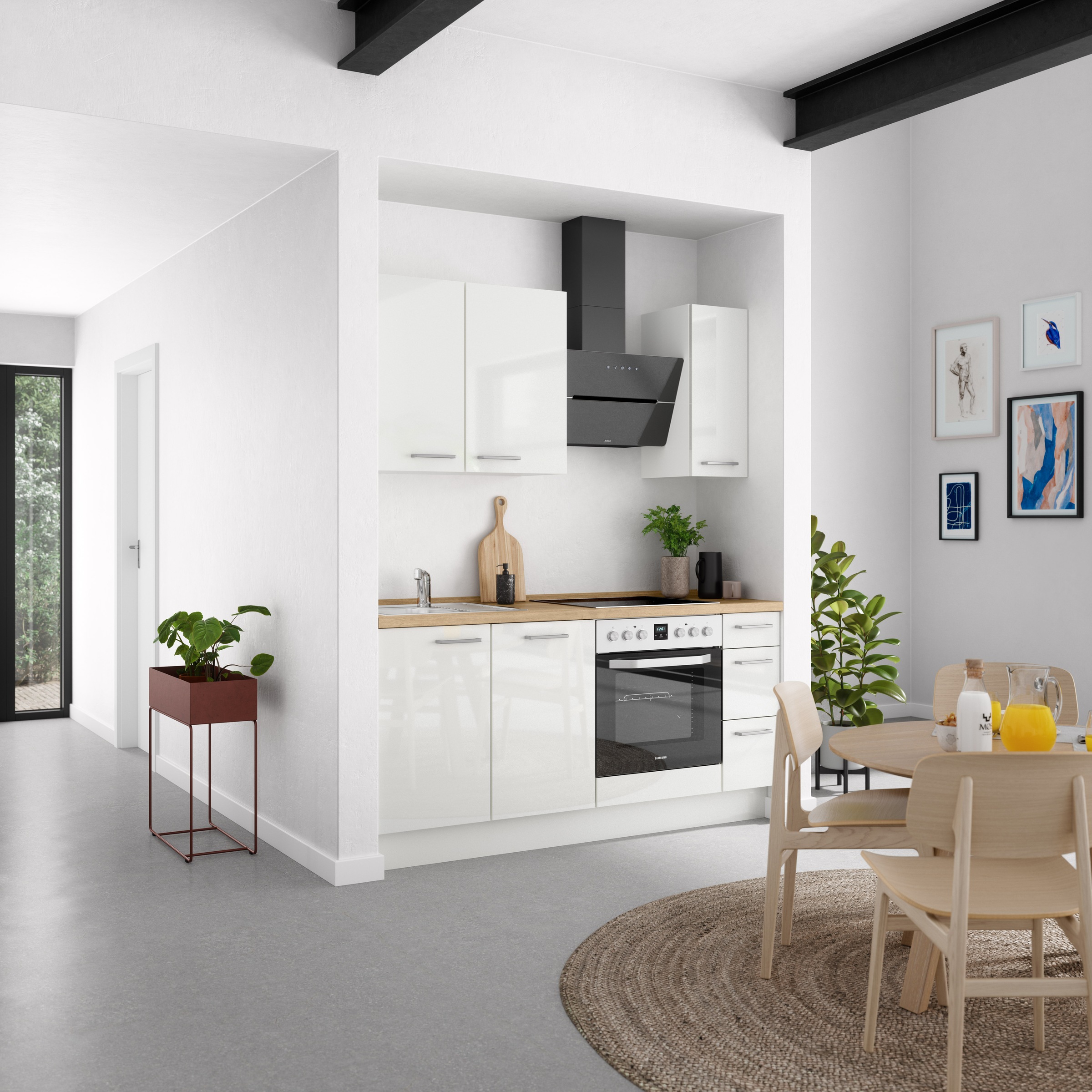 nobilia® Küchenzeile »"Flash II"«, vormontiert, Ausrichtung wählbar, Breite 180 cm, wahlw. mit E-Geräten