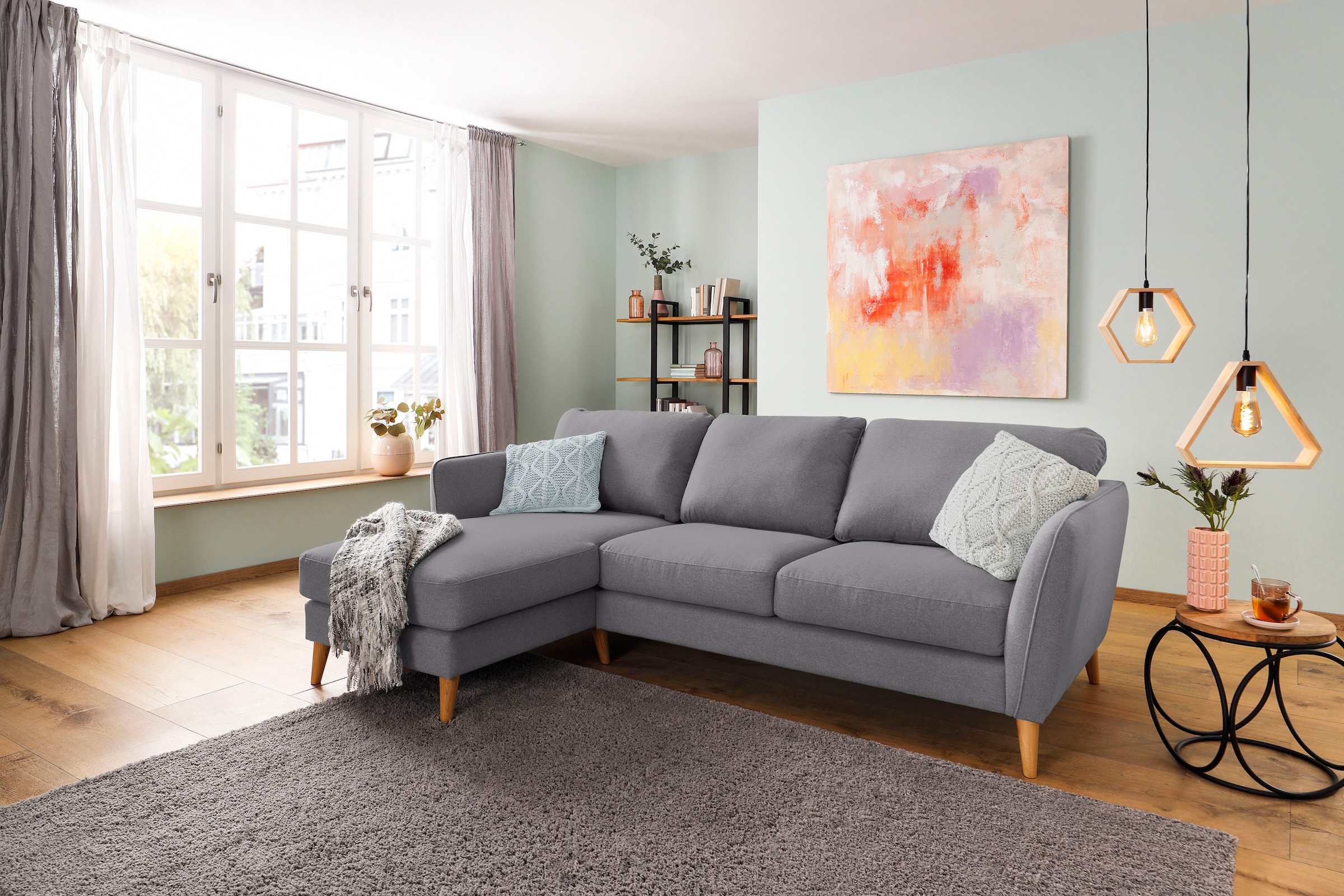 Home affaire Ecksofa "MARSEILLE (242/152cm),L-Form, Rec. rechts/links", Mas günstig online kaufen