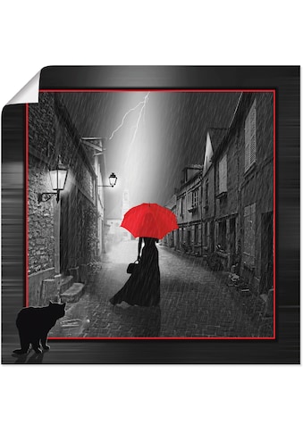 Artland Wandbild »Die Frau mit dem roten Schirm 2«, Frau, (1 St.), in vielen Größen &... kaufen