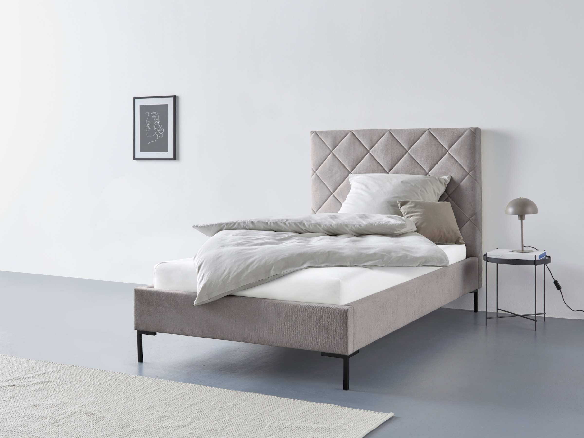 Home affaire Polsterbett »Charlott« Modernes Polsterbett mit oder ohne Lattenrost