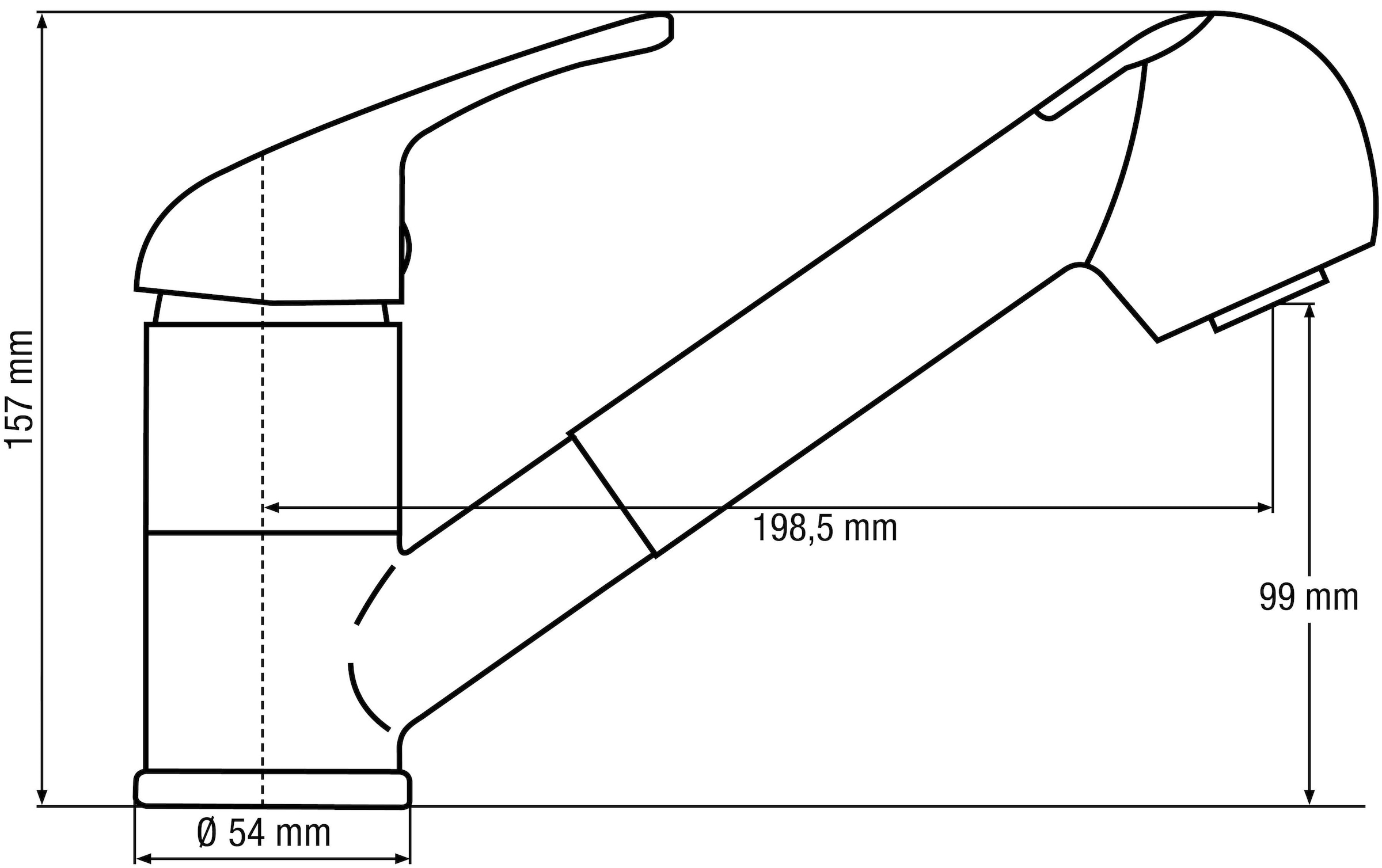 CORNAT Spültischarmatur »Einhebelarmatur "Leon", HD, Messing, verchromt«