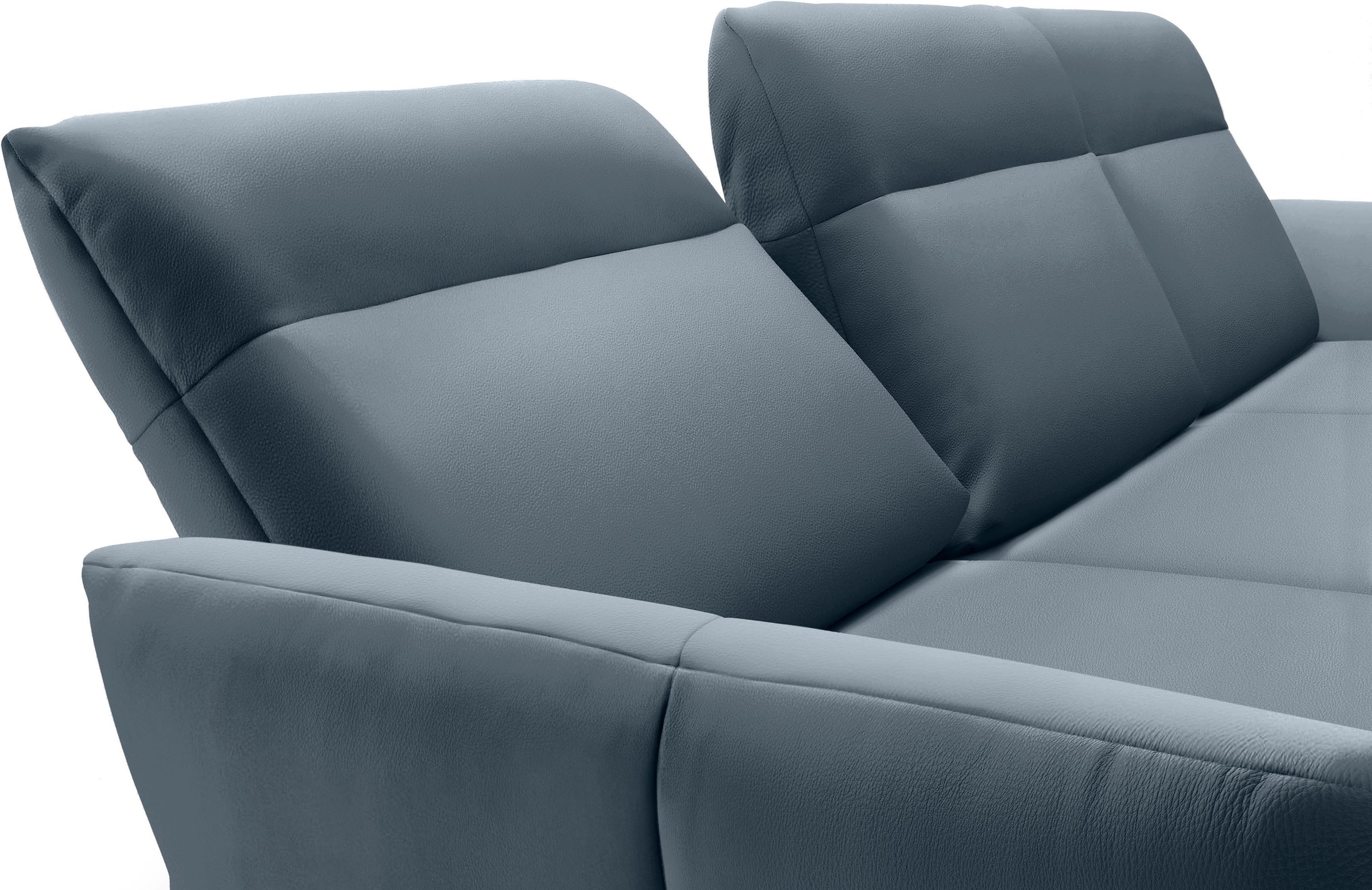 Creation BY ROLF BENZ Ecksofa »CR.460«, Sockel in Eiche, Winkelfüße in Umbragrau, Breite 318 cm