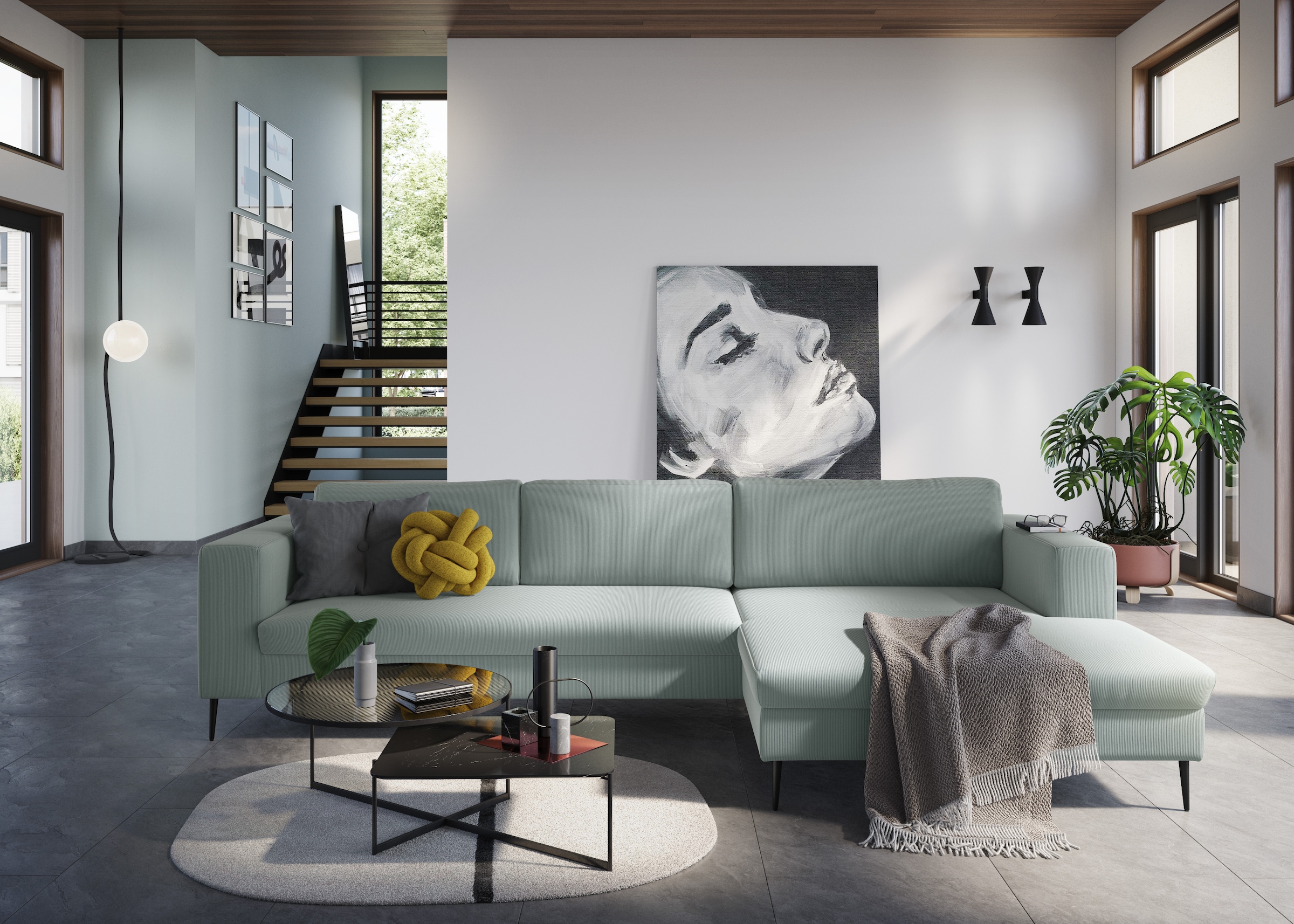 DOMO collection Ecksofa »Modica, zeitlos und elegant, L-Form«, moderne Opti günstig online kaufen