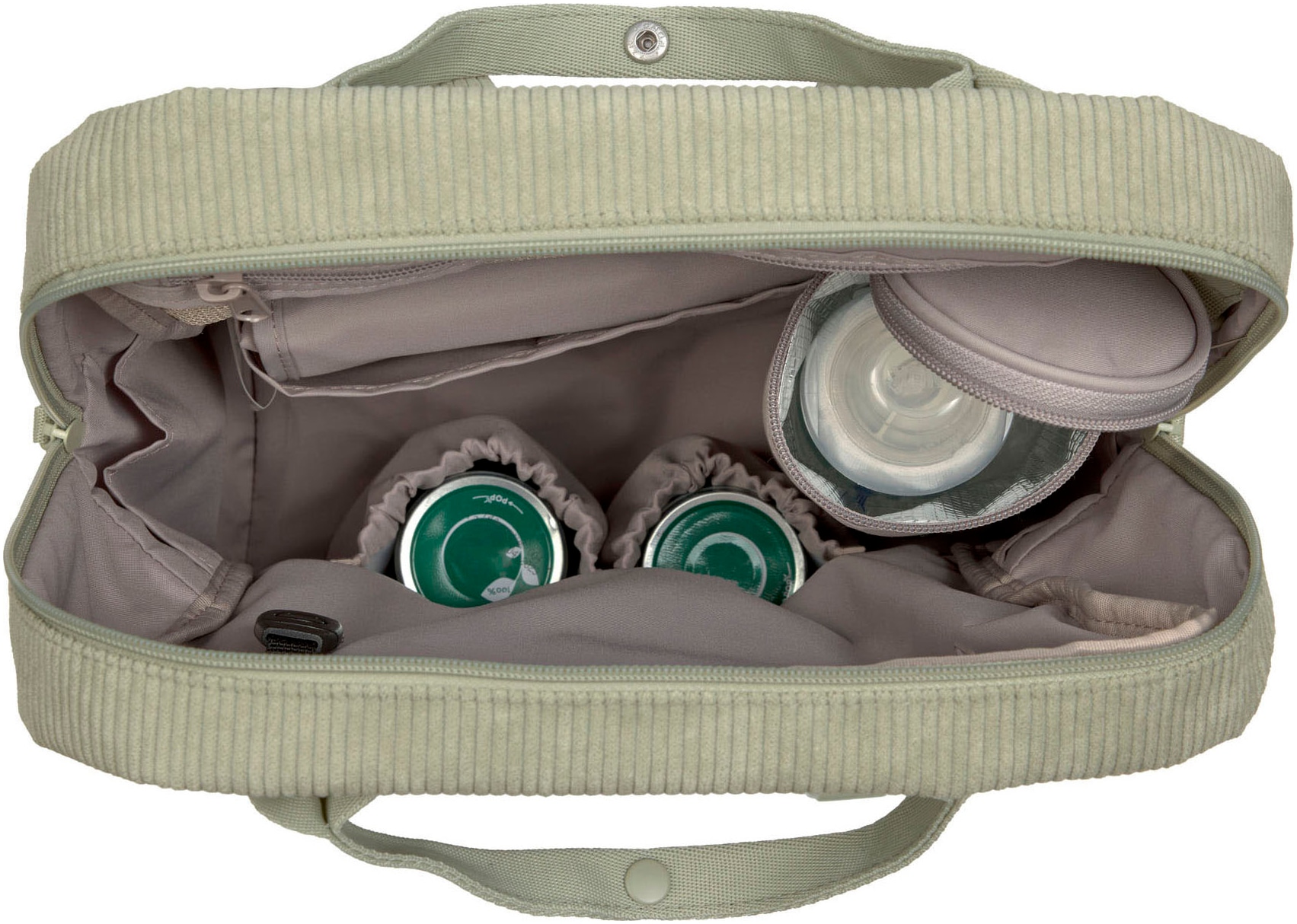 LÄSSIG Wickelrucksack »Green Label, Vividal Backpack Cord, light khaki«
