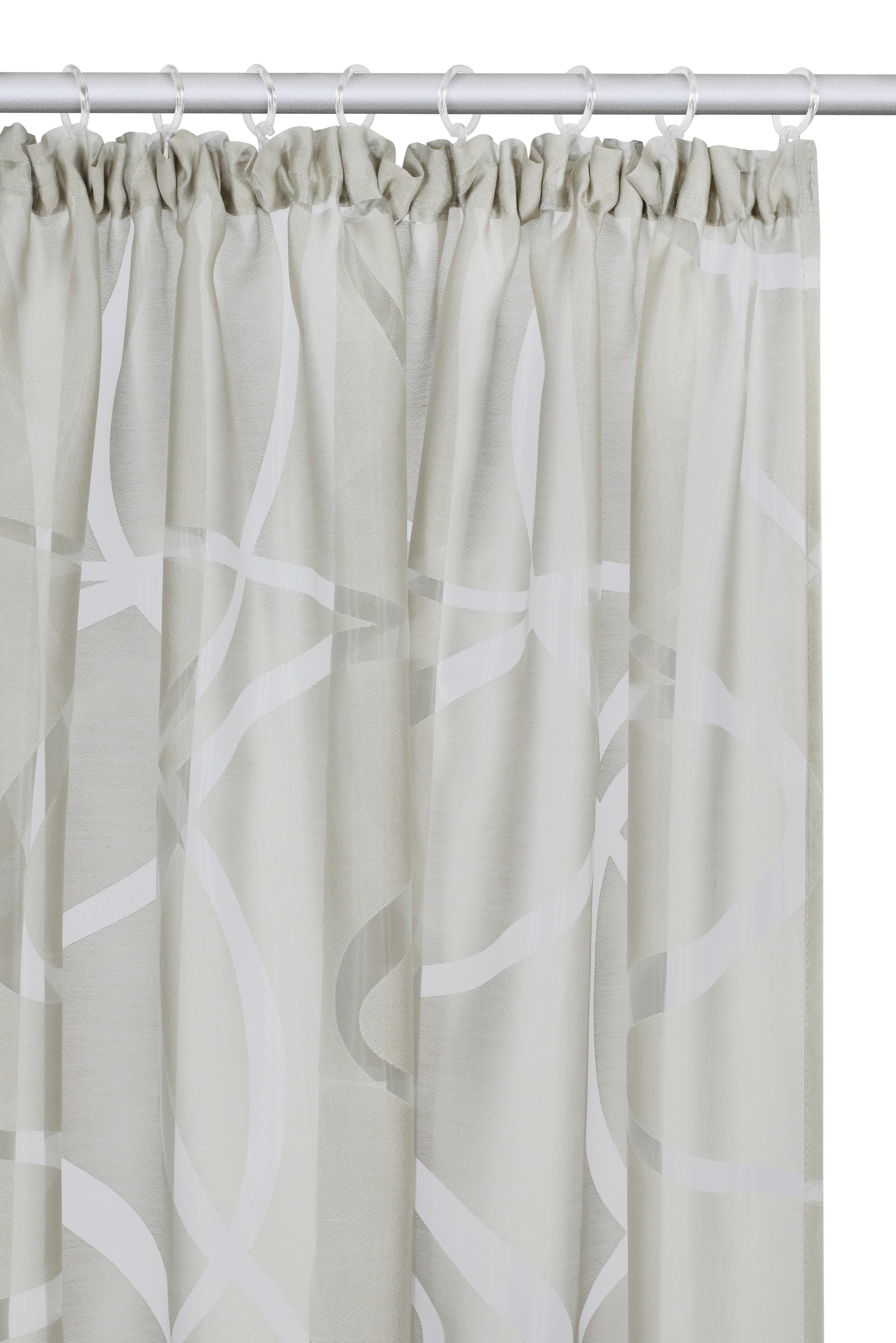 Bruno Banani Gardine »Tilo« Kräuselband 1 Stk. tlg. transparent, Ausbrenner, gewebt, verschiedene Größen,