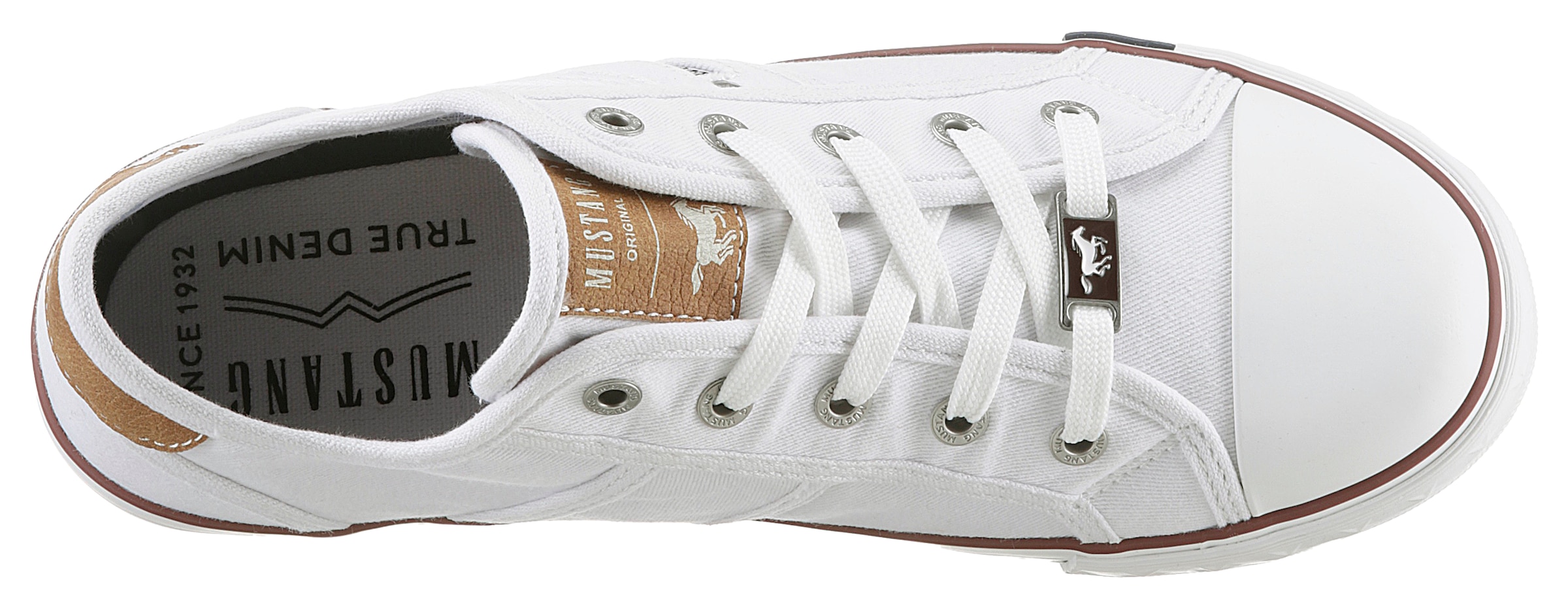 Mustang Shoes Sneaker, Freizeitschuh, Halbschuh, Schnürschuh mit Mustang Markenlabel