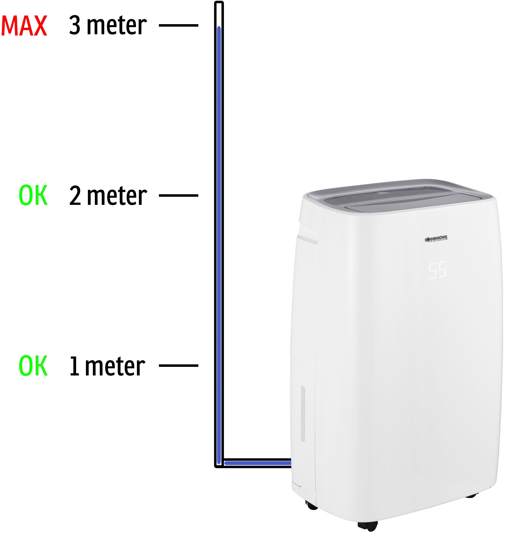 Sonnenkönig Luftentfeuchter »Secco 4000«, für 175 m³ Räume, Entfeuchtung 40 l/Tag, Tank 6 l