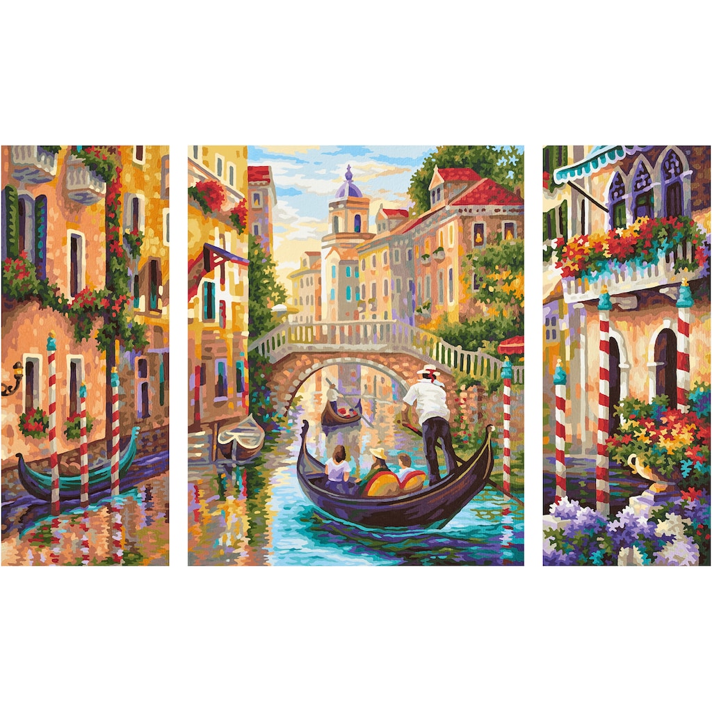 Schipper Malen nach Zahlen »Meisterklasse Triptychon - Venedig - Die Stadt in der Lagune«