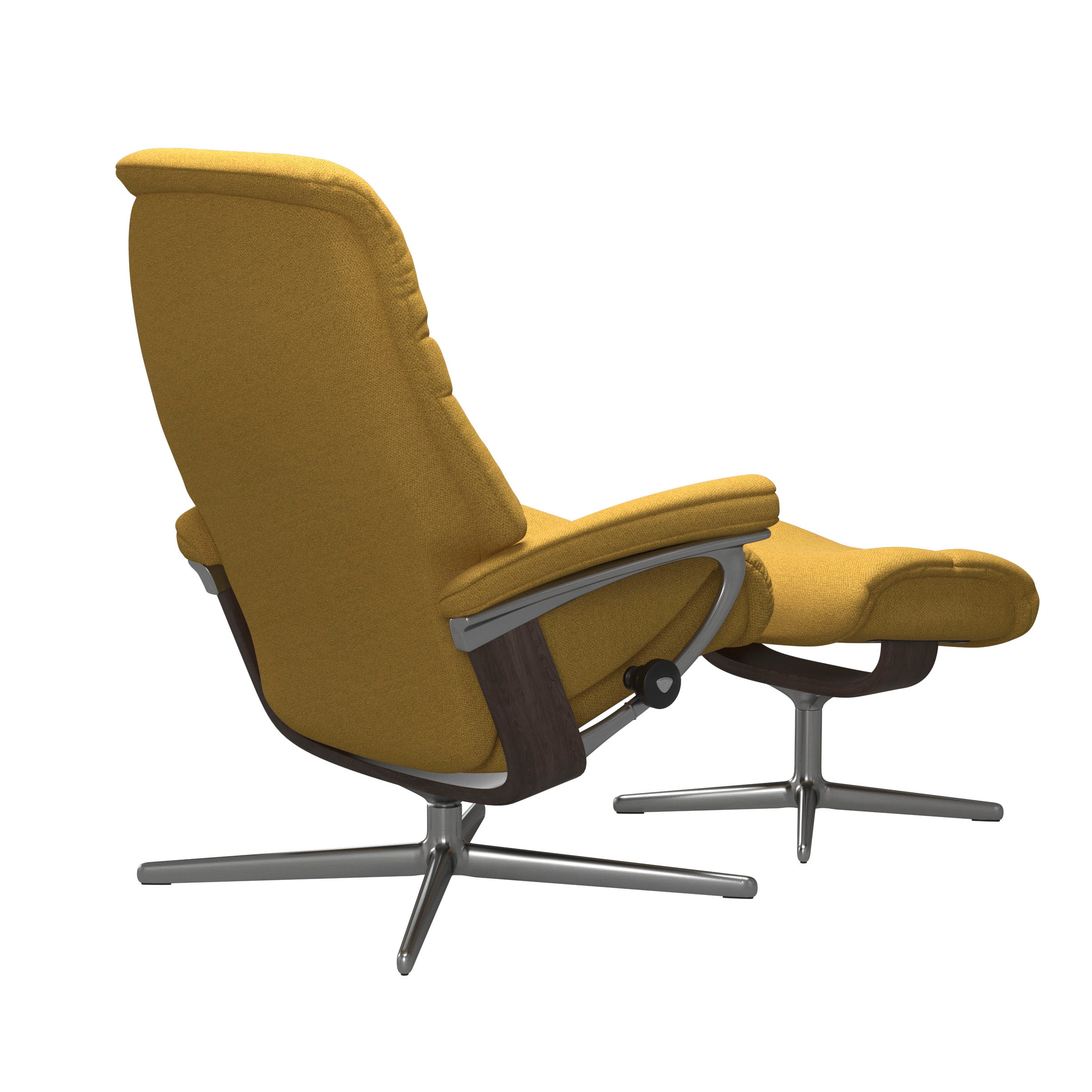 Stressless® Relaxsessel »Sunrise«, (Set, Relaxsessel mit Hocker), mit Hocker, mit Cross Base, Größe S, M & L, Holzakzent Wenge