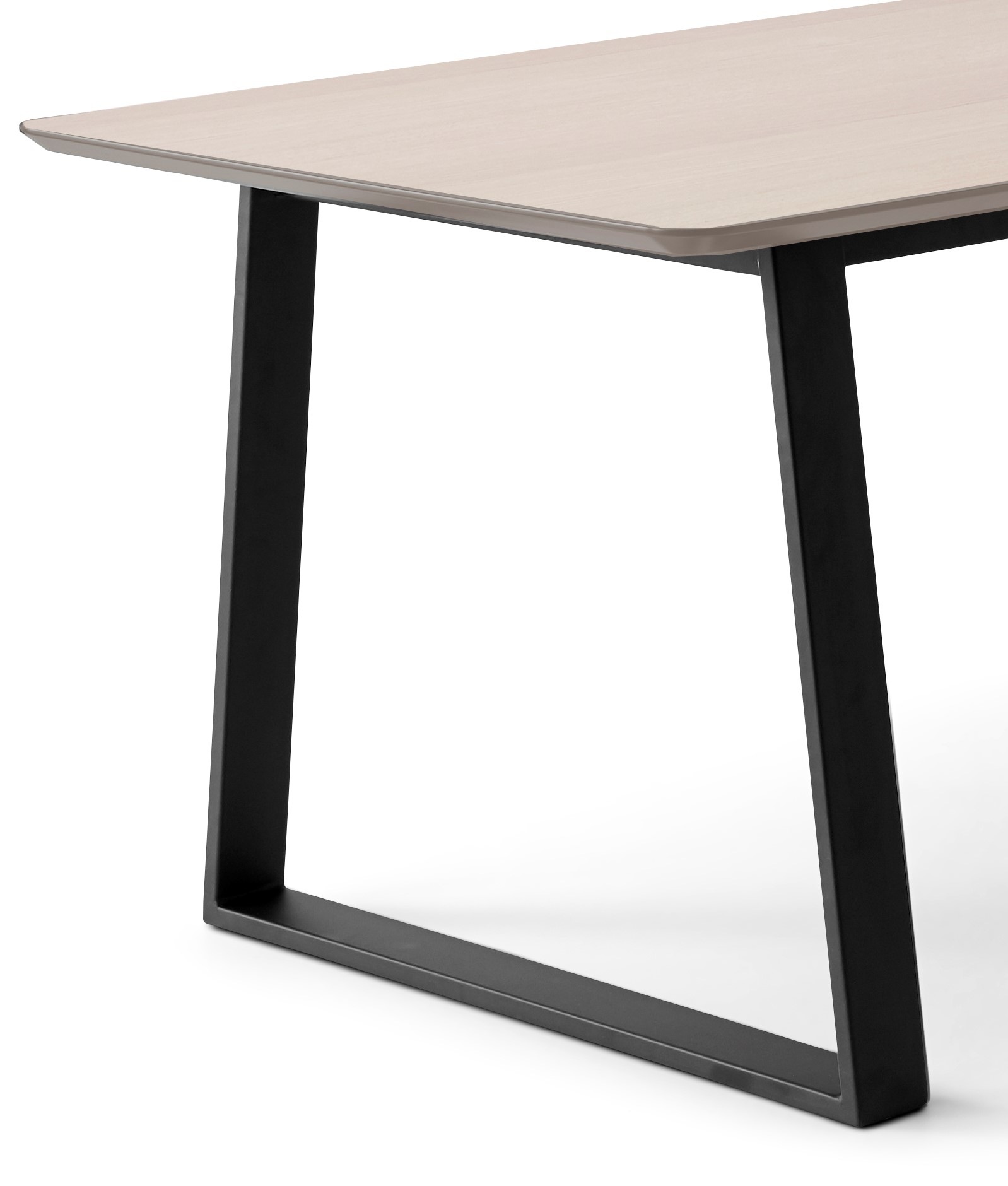 Hammel Furniture Esstisch »Meza Designtisch mit Auszugsfunktion und 2 Einlegeplatten«, abgerundete Tischplatte MDF, Trapez Metallgestell